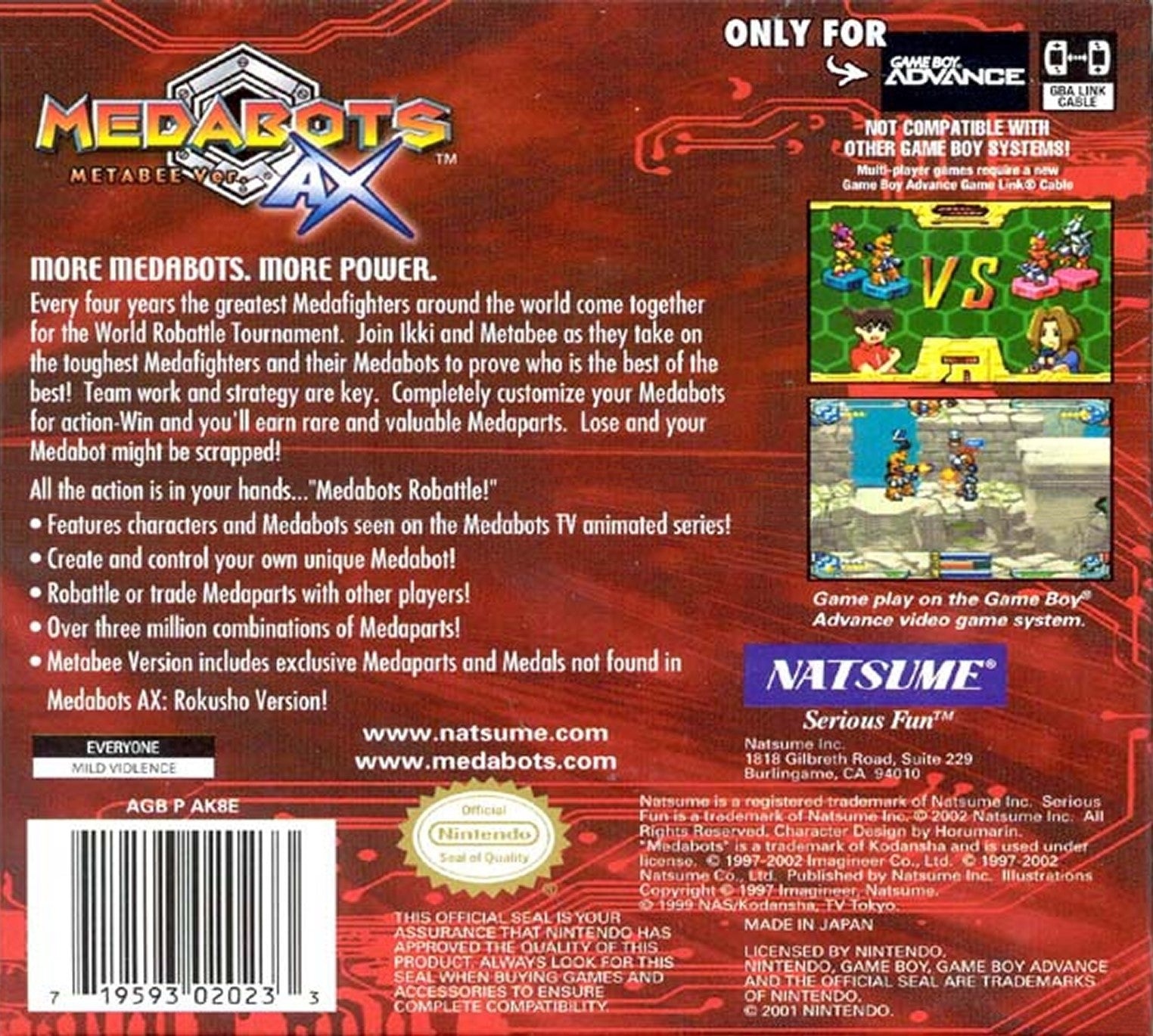 Medabots AX Metabee Version Game Boy Advance - Video Game - Used - CaveGamers - Image 2