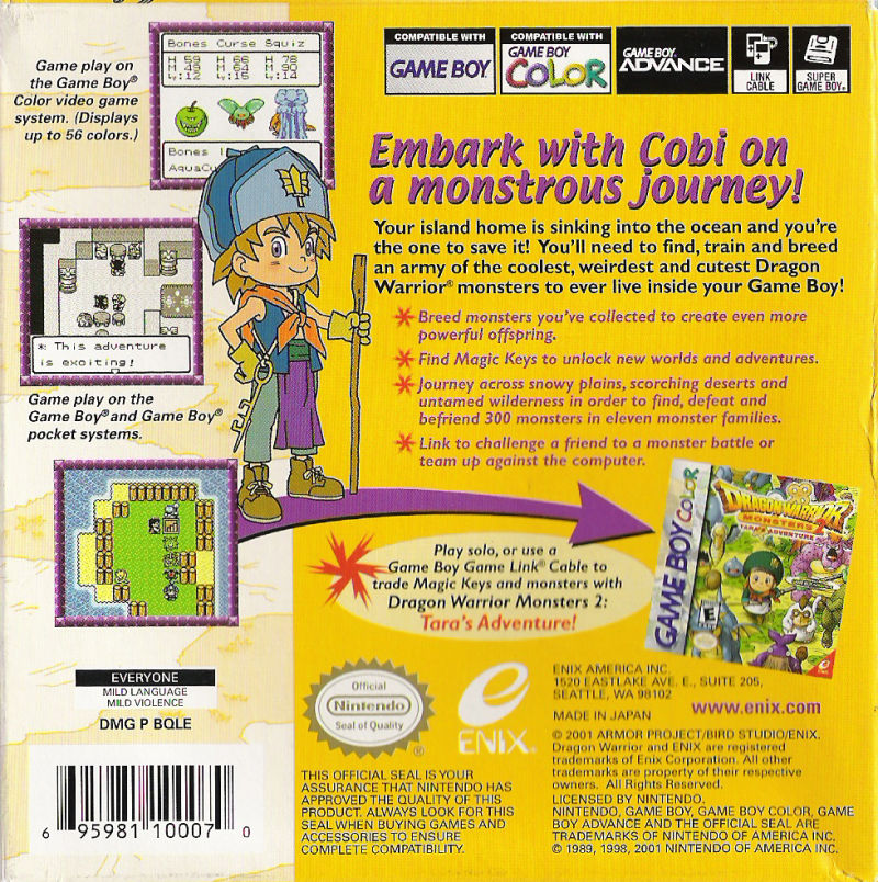 Dragon Warrior Monsters 2: Cobi's Journey Game Boy Color - Video Game - Used - CaveGamers - Image 2