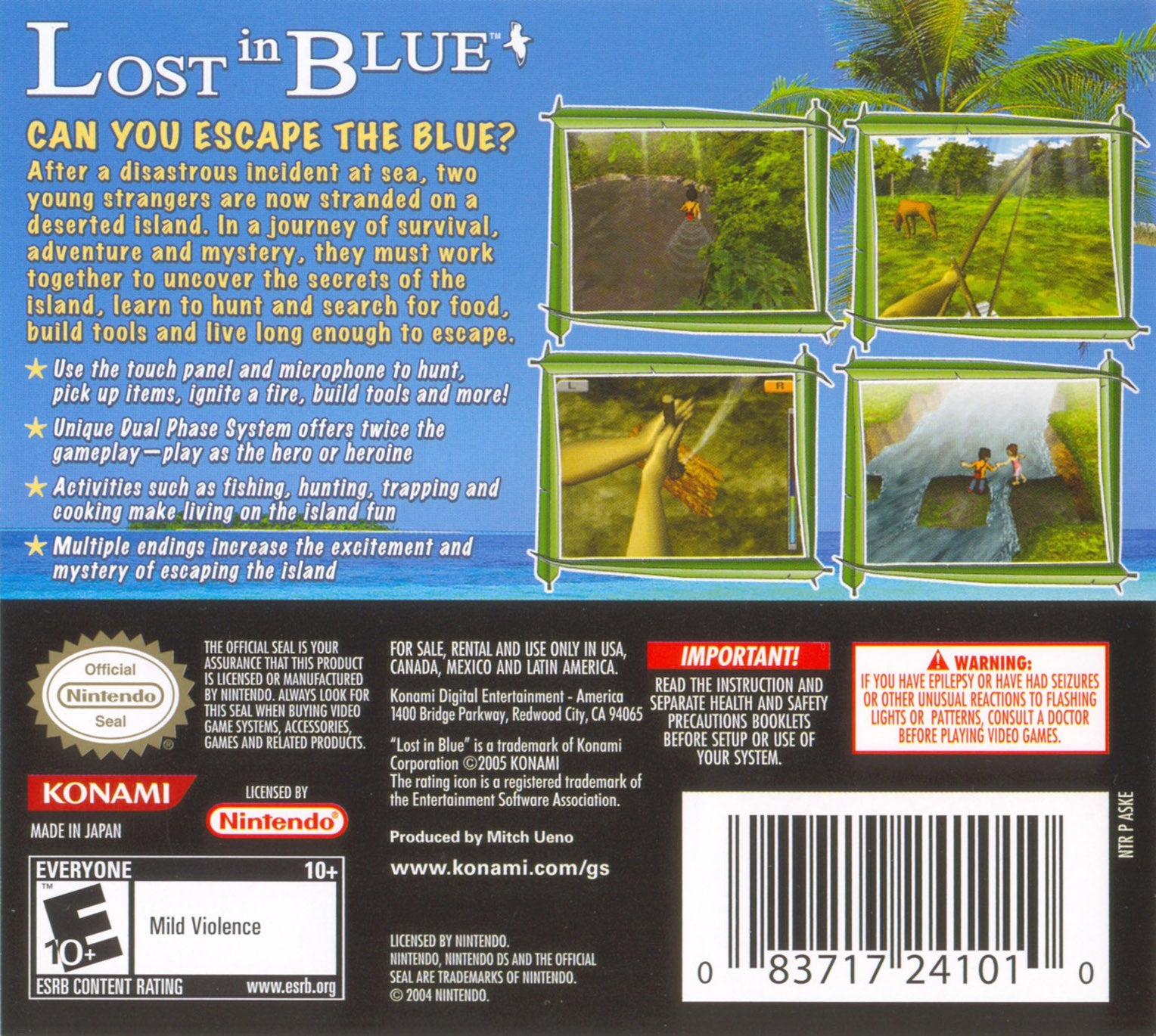 Lost in Blue DS - Video Game - Used - CaveGamers - Image 2