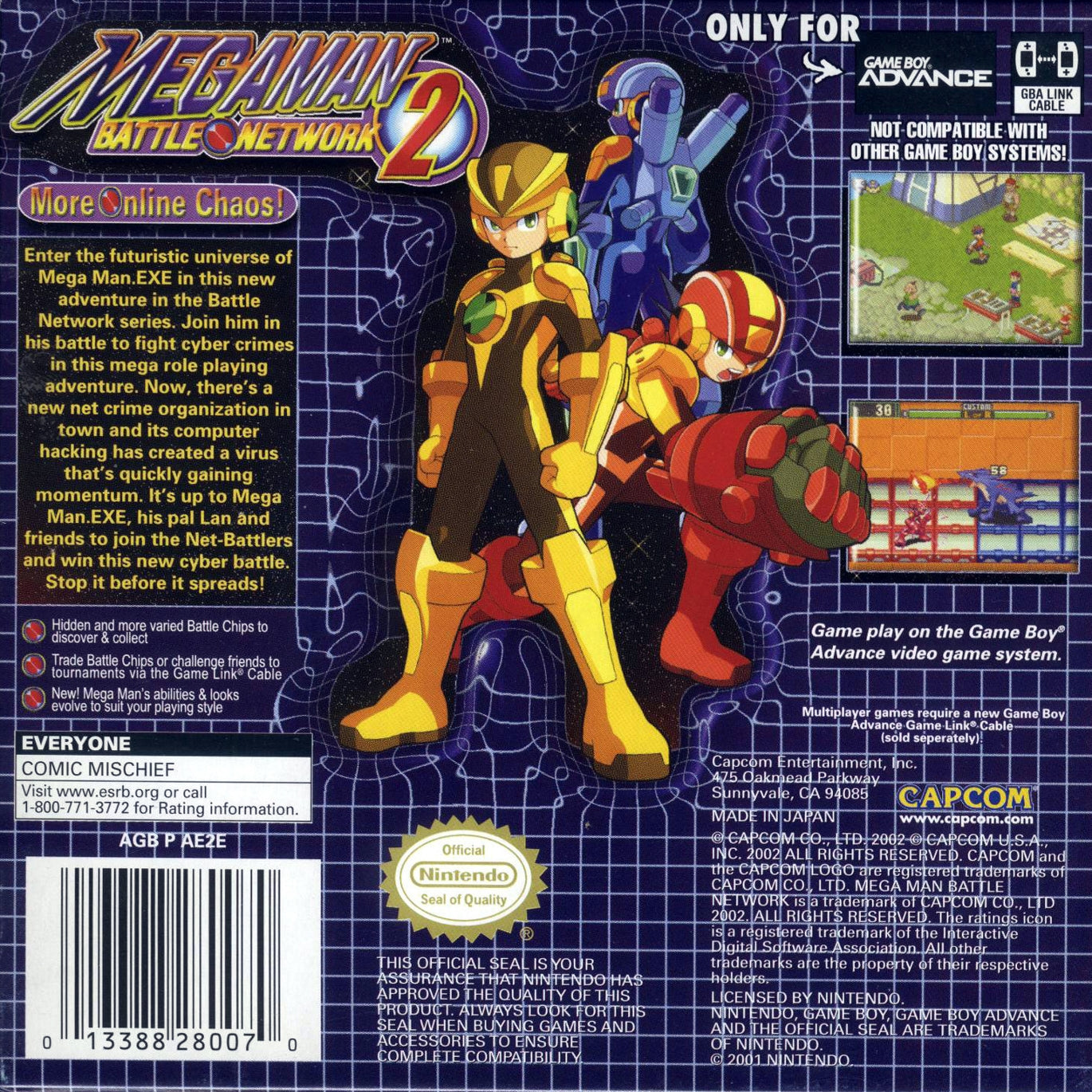 Mega Man Battle Network 2 Game Boy Advance - Video Game - Used - CaveGamers - Image 2