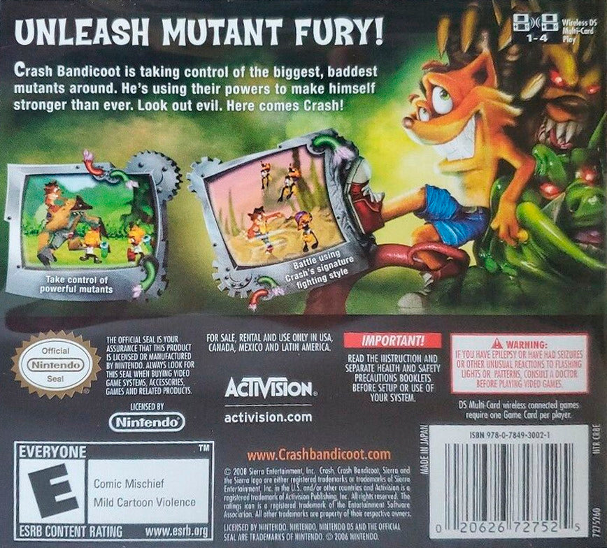 Crash: Mind Over Mutant DS - Video Game - Used - CaveGamers - Image 2
