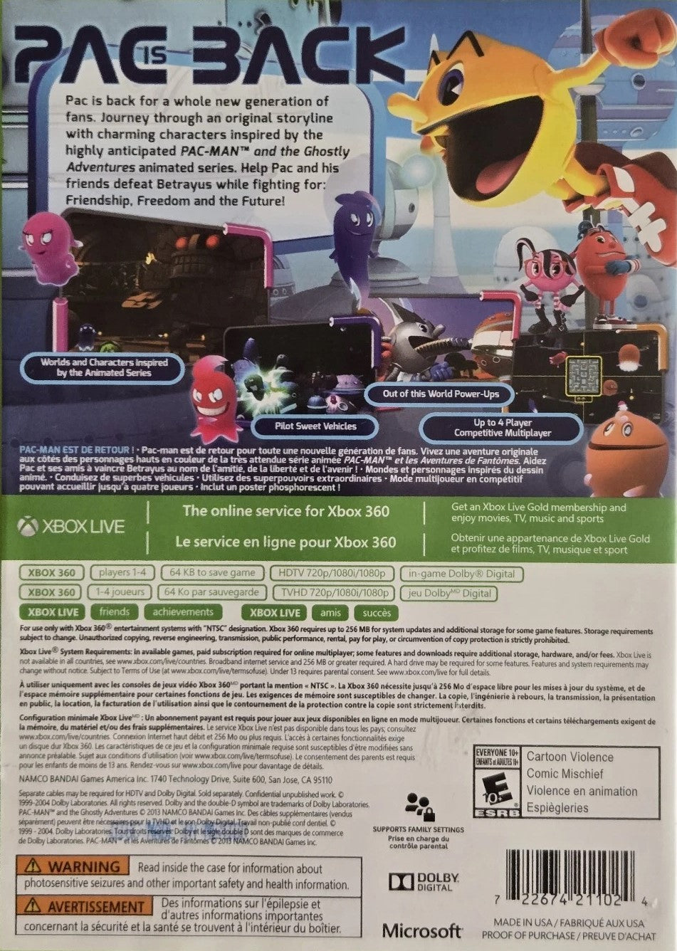 Pac-Man and the Ghostly Adventures Xbox 360 - Video Game - Used - CaveGamers - Image 2