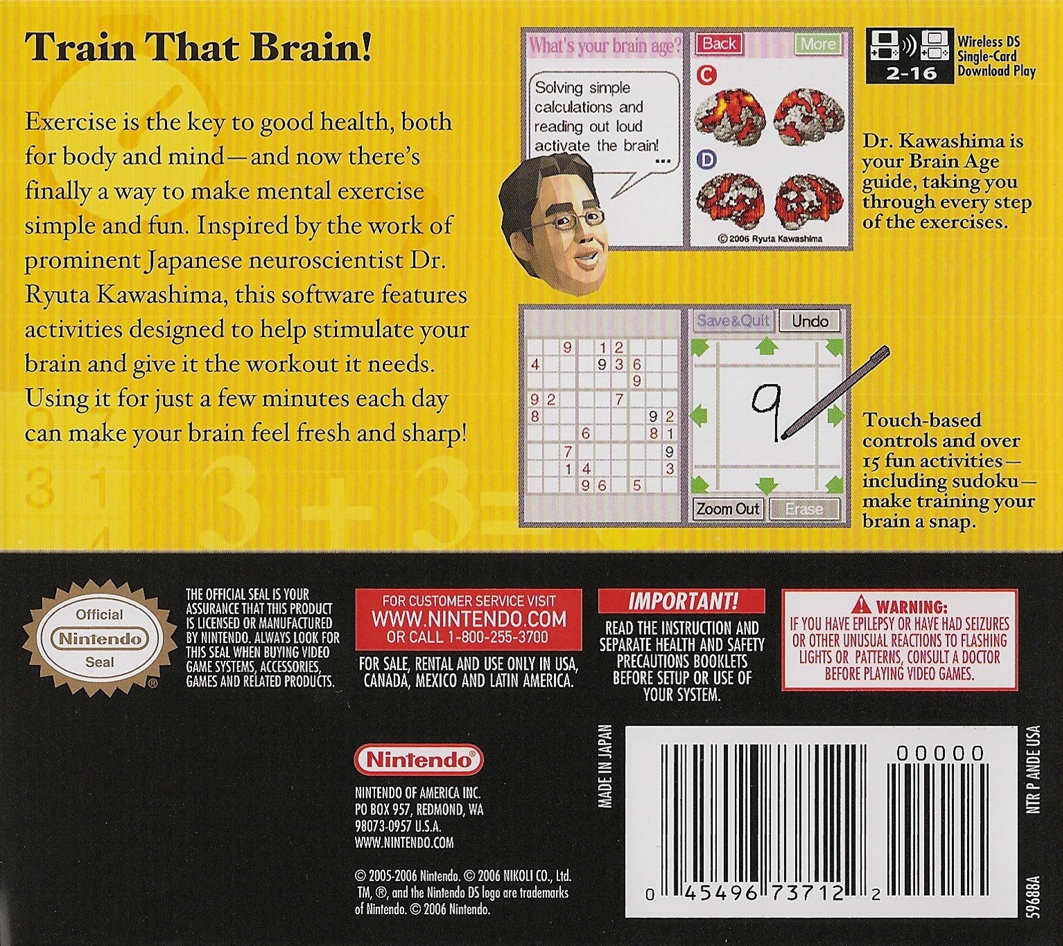 Brain Age DS - Video Game - Used - CaveGamers - Image 2