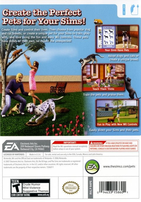 The Sims 2 Pets Wii - Video Game - Used - CaveGamers - Image 2