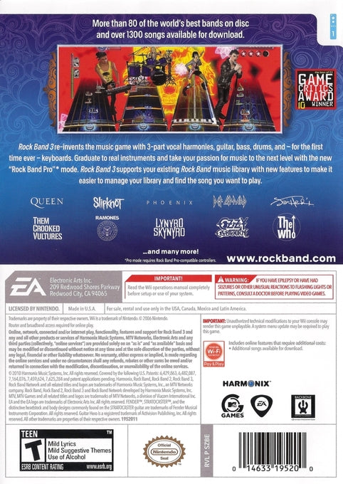 Rock Band 3 Wii - Video Game - Used - CaveGamers - Image 2