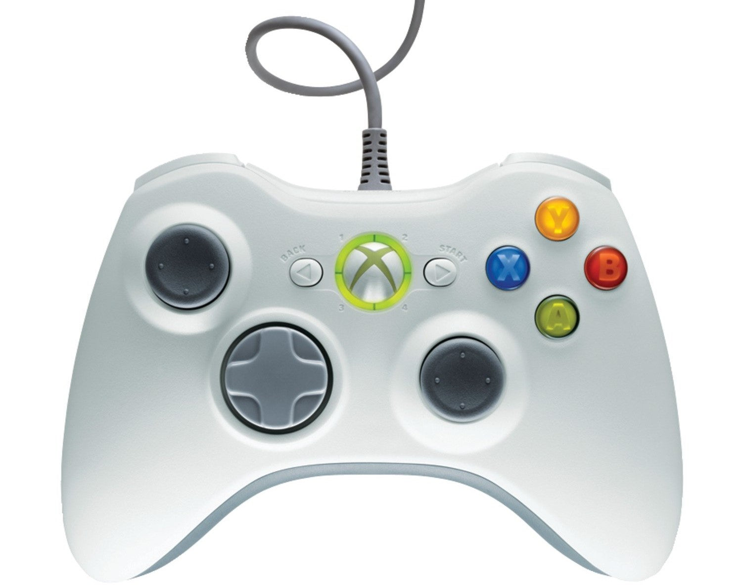 Xbox 360 Wired Controller - White - Video Game Accessory - Used - CaveGamers - Image 2