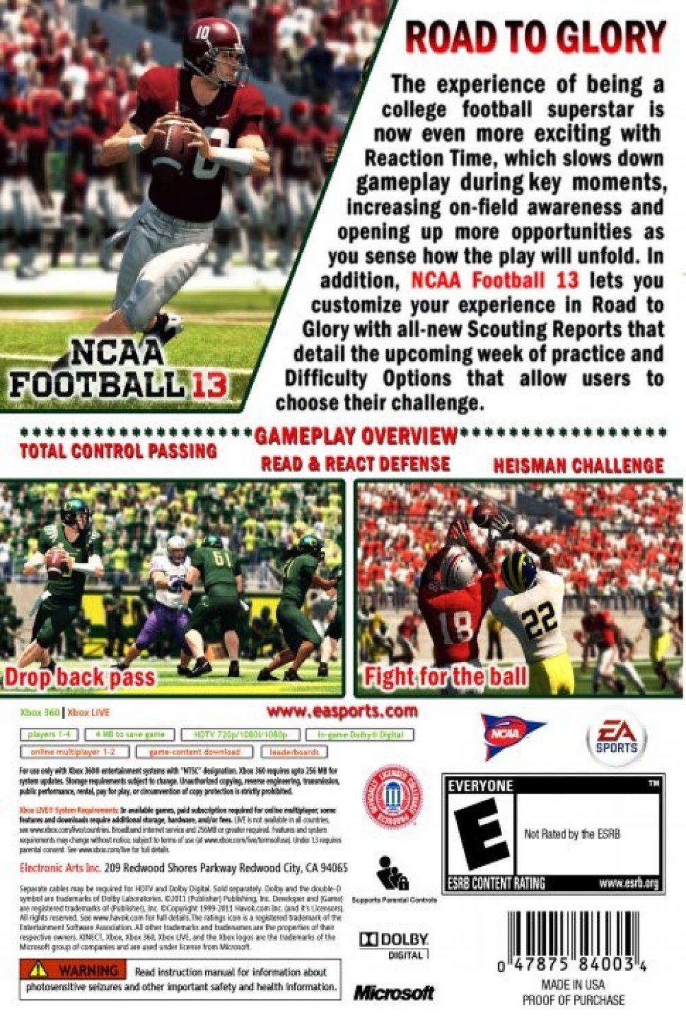 NCAA Football 13 Xbox 360 - Video Game - Used - CaveGamers - Image 2