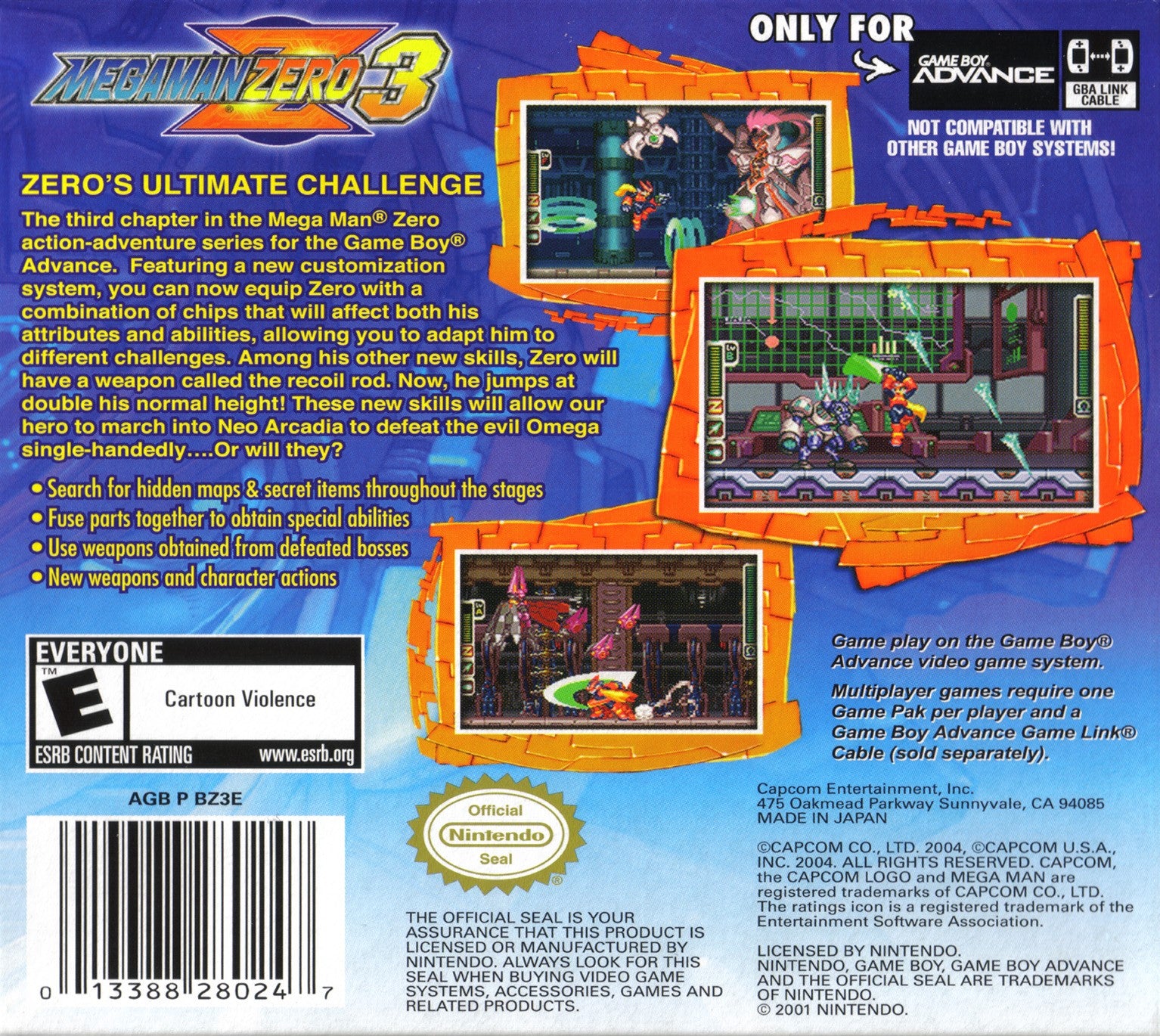 Mega Man Zero 3 Game Boy Advance - Video Game - Used - CaveGamers - Image 2