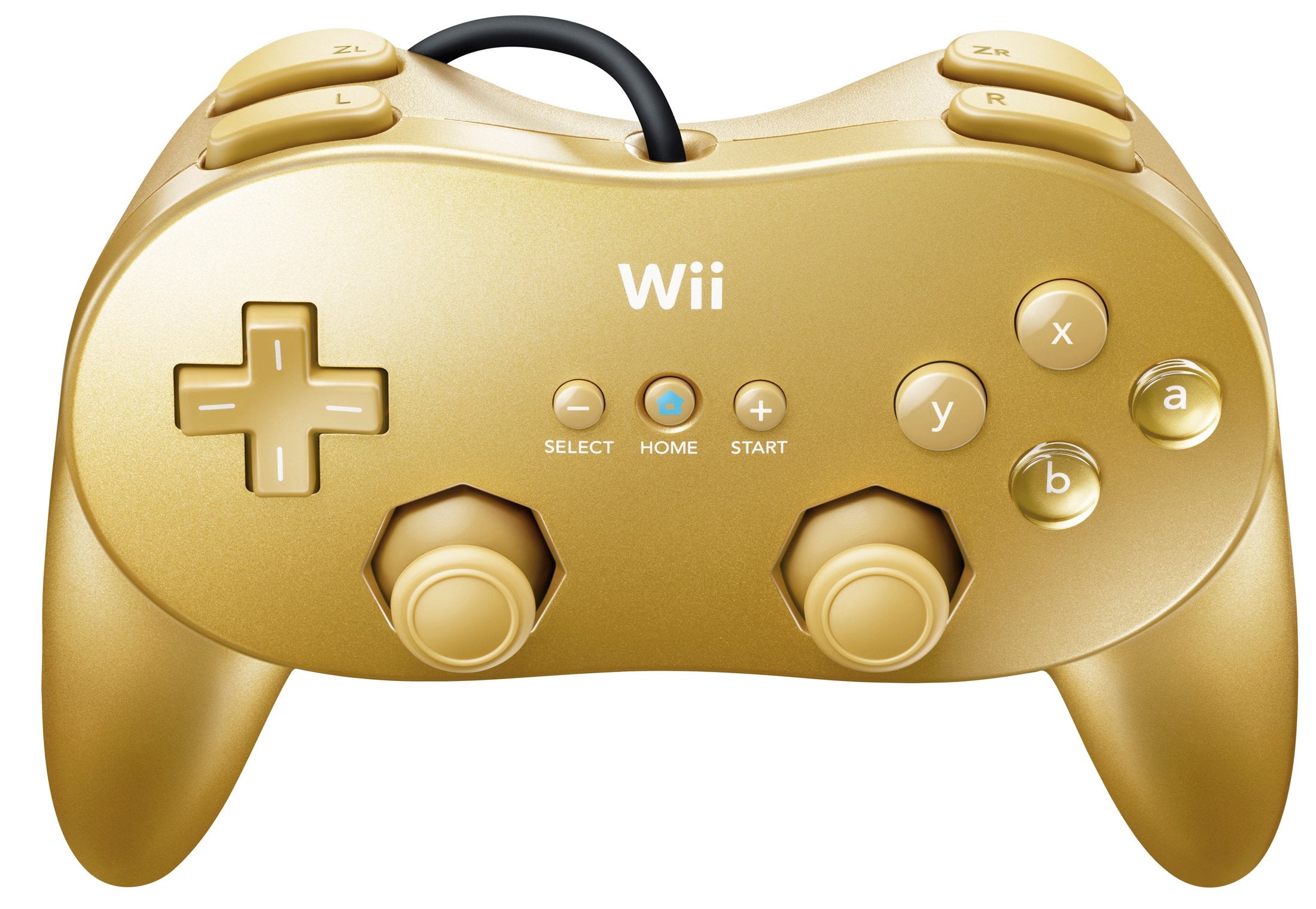 Wii Classic Controller Pro - Gold - Video Game Accessory - Used - CaveGamers