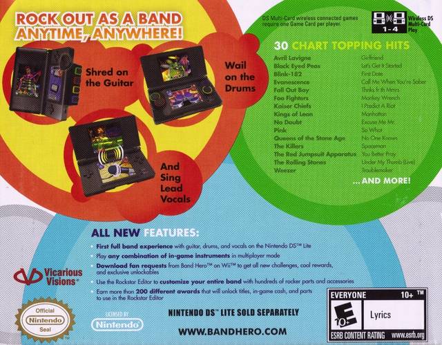 Band Hero DS - Video Game - Used - CaveGamers - Image 2