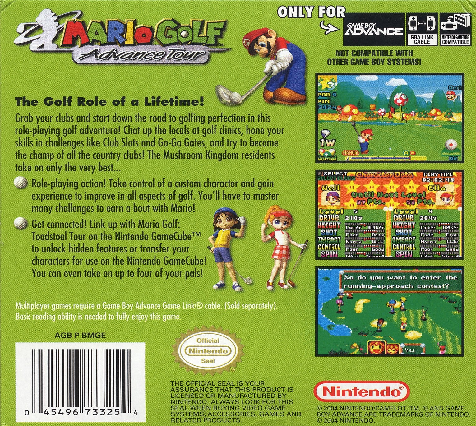 Mario Golf Advance Tour Game Boy Advance - Video Game - Used - CaveGamers - Image 2