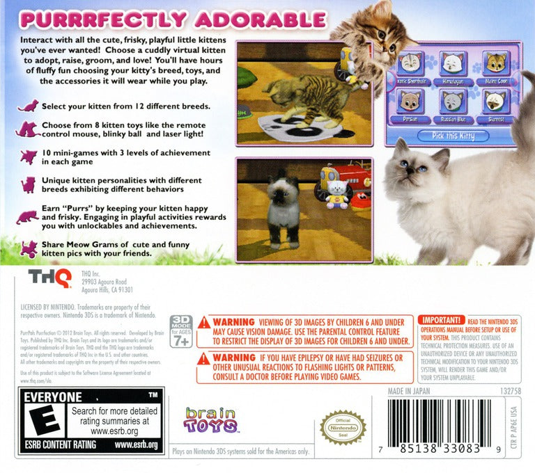Purr Pals: Purrfection 3DS - Video Game - Used - CaveGamers - Image 2