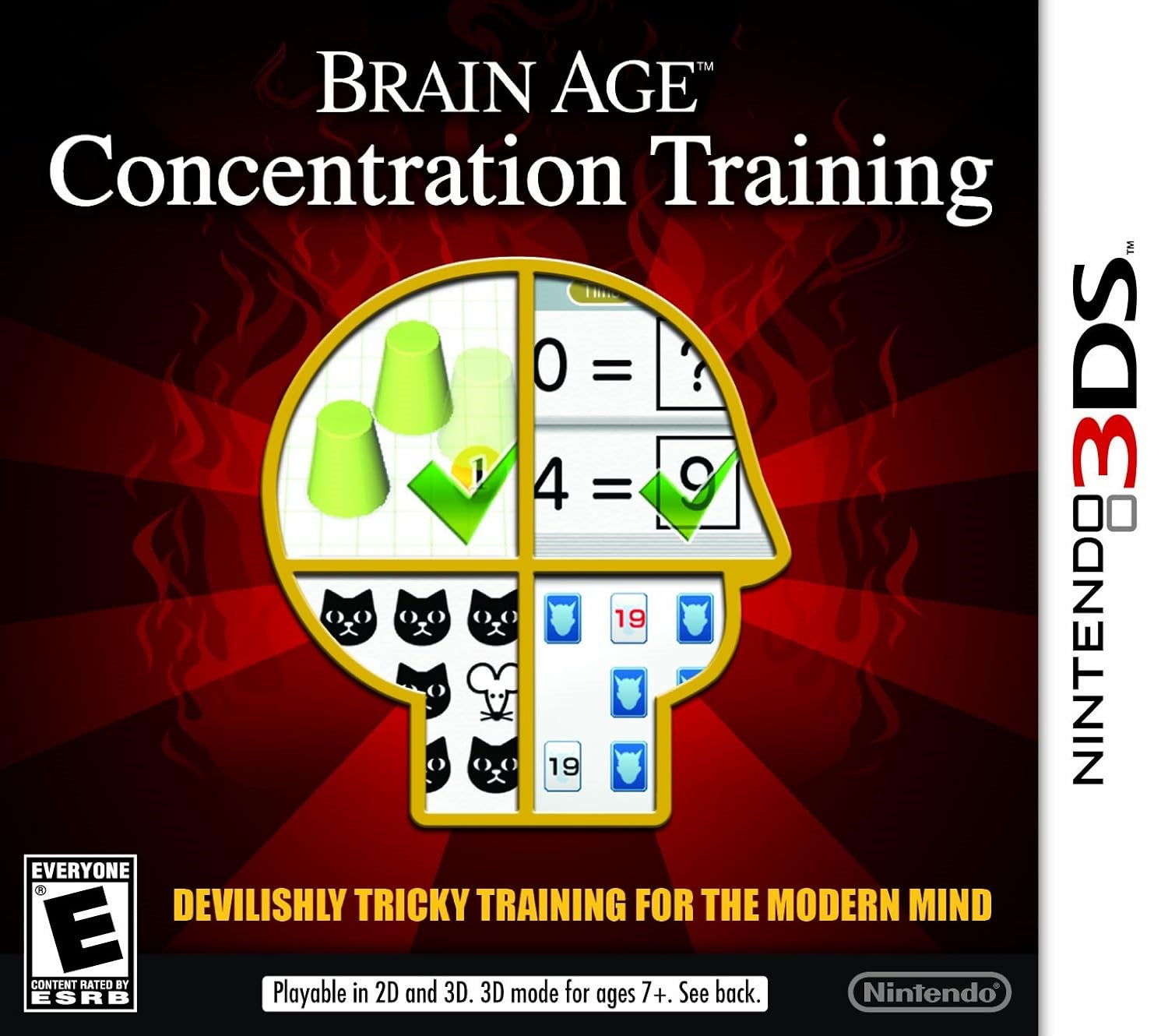 Brain Age: Concentration Training 3DS - Video Game - Used - CaveGamers