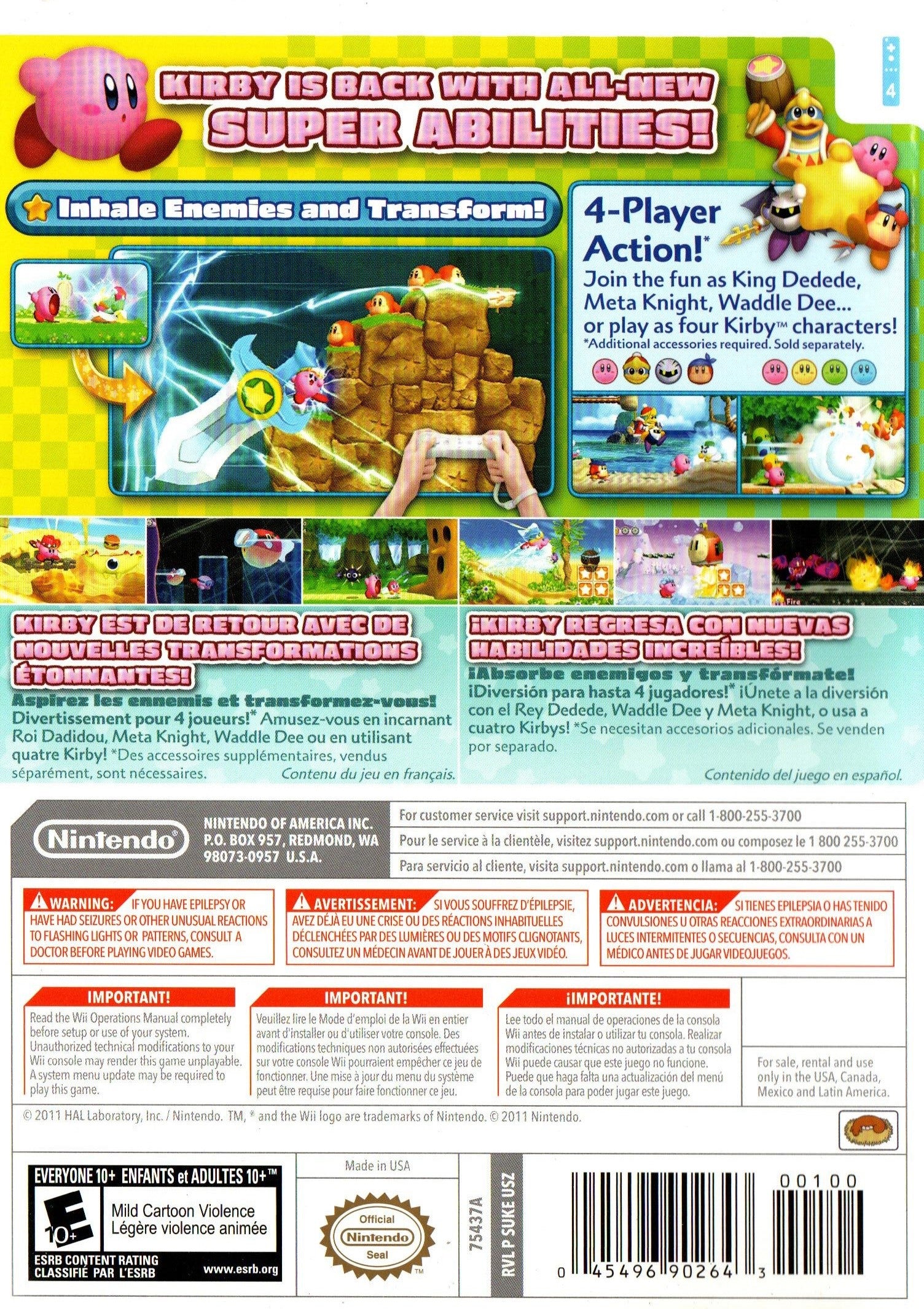Kirby's Return to Dream Land Wii - Video Game - Used - CaveGamers - Image 2