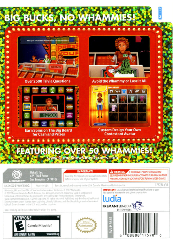Press Your Luck, 2010 Edition Wii - Video Game - Used - CaveGamers - Image 2