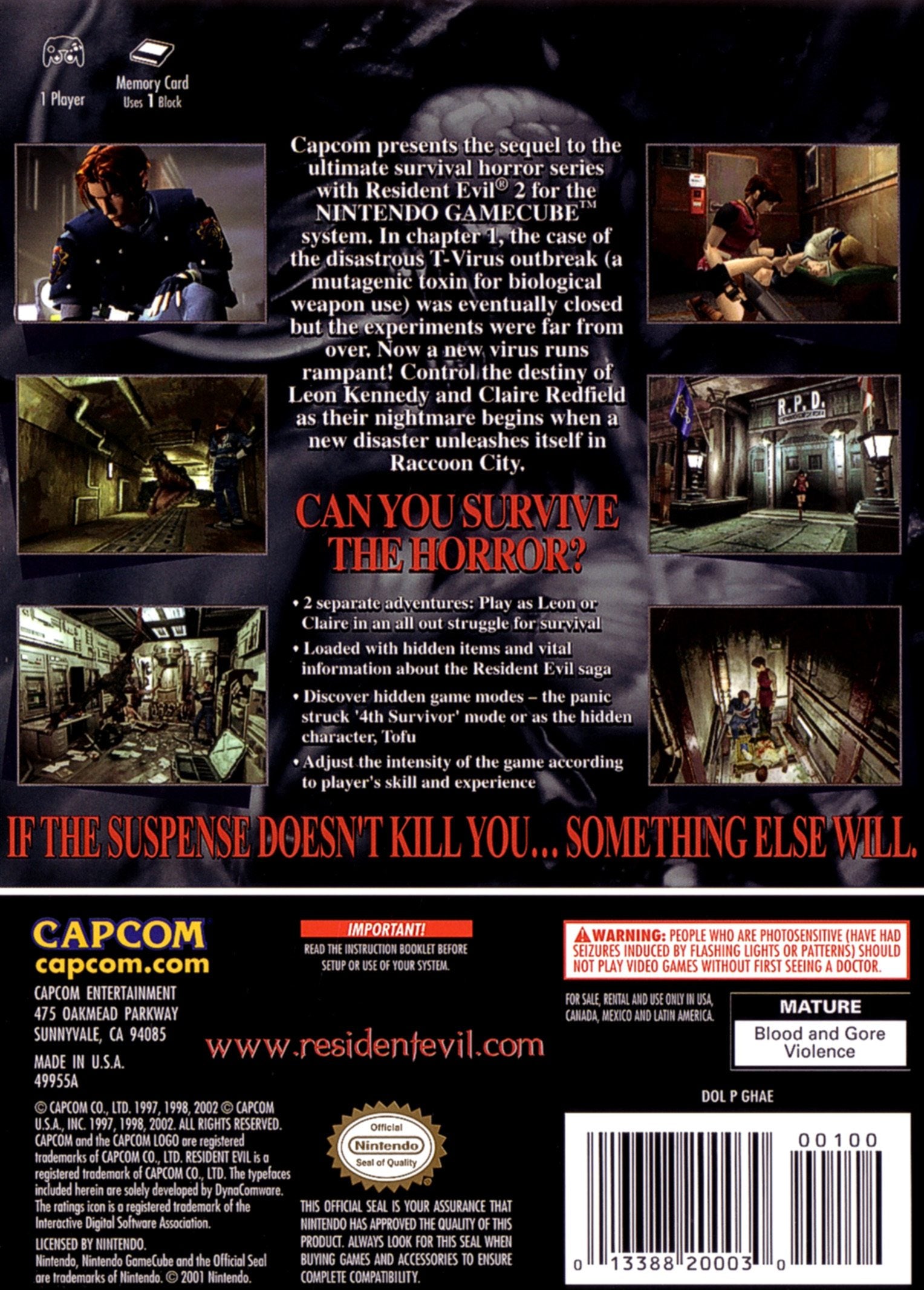 Resident Evil 2 GameCube - Video Game - Used - CaveGamers - Image 2