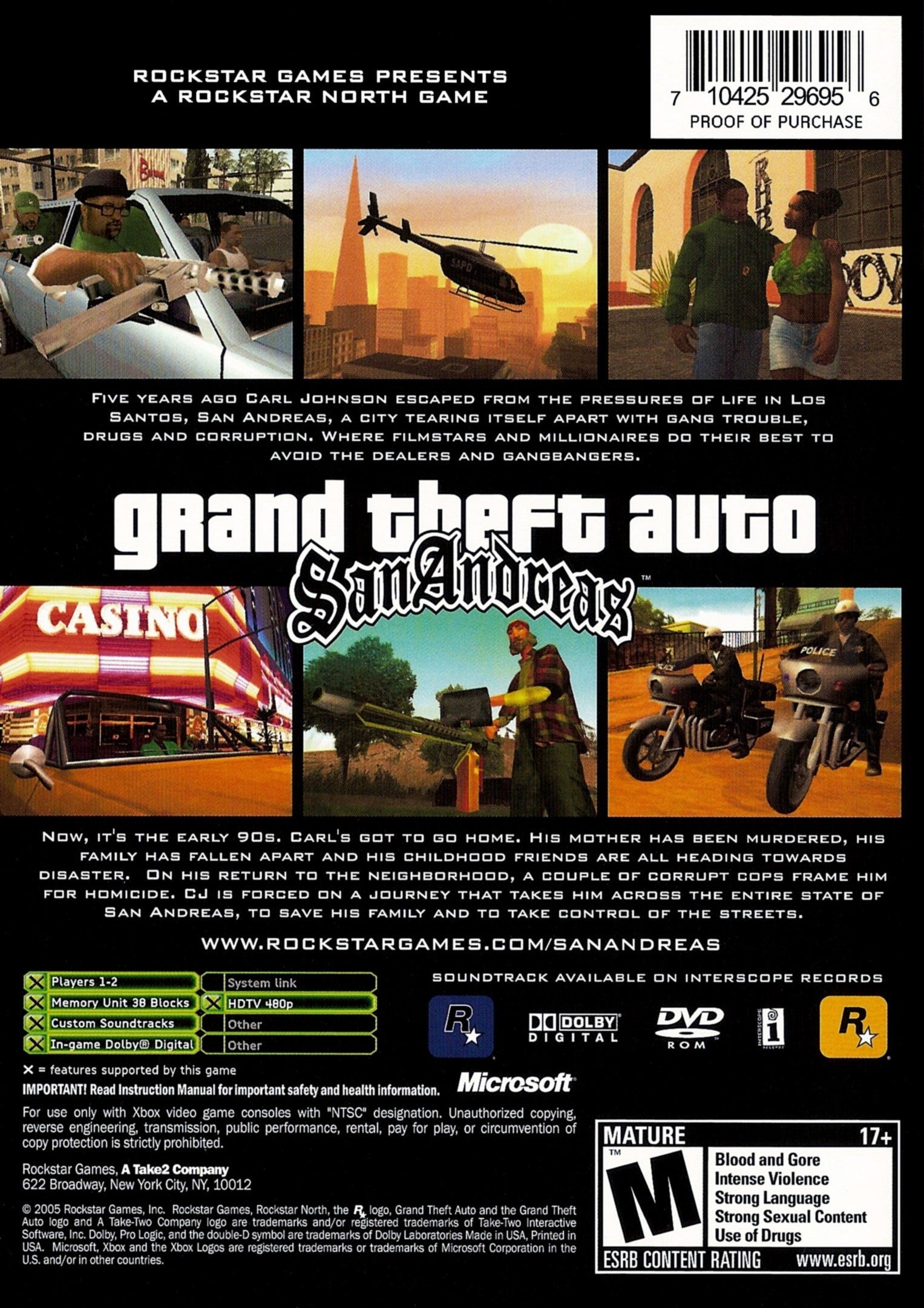 Grand Theft Auto San Andreas Xbox - Video Game - Used - CaveGamers - Image 2