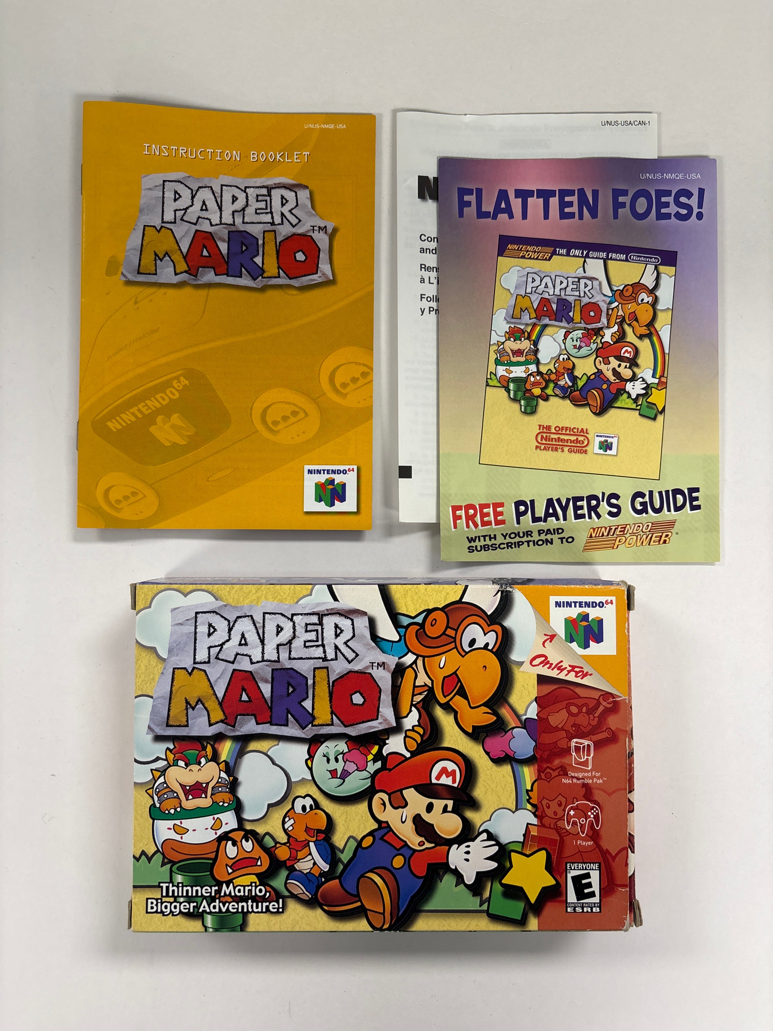 Paper Mario - Nintendo 64 N64 Box & Manuals Only No Game