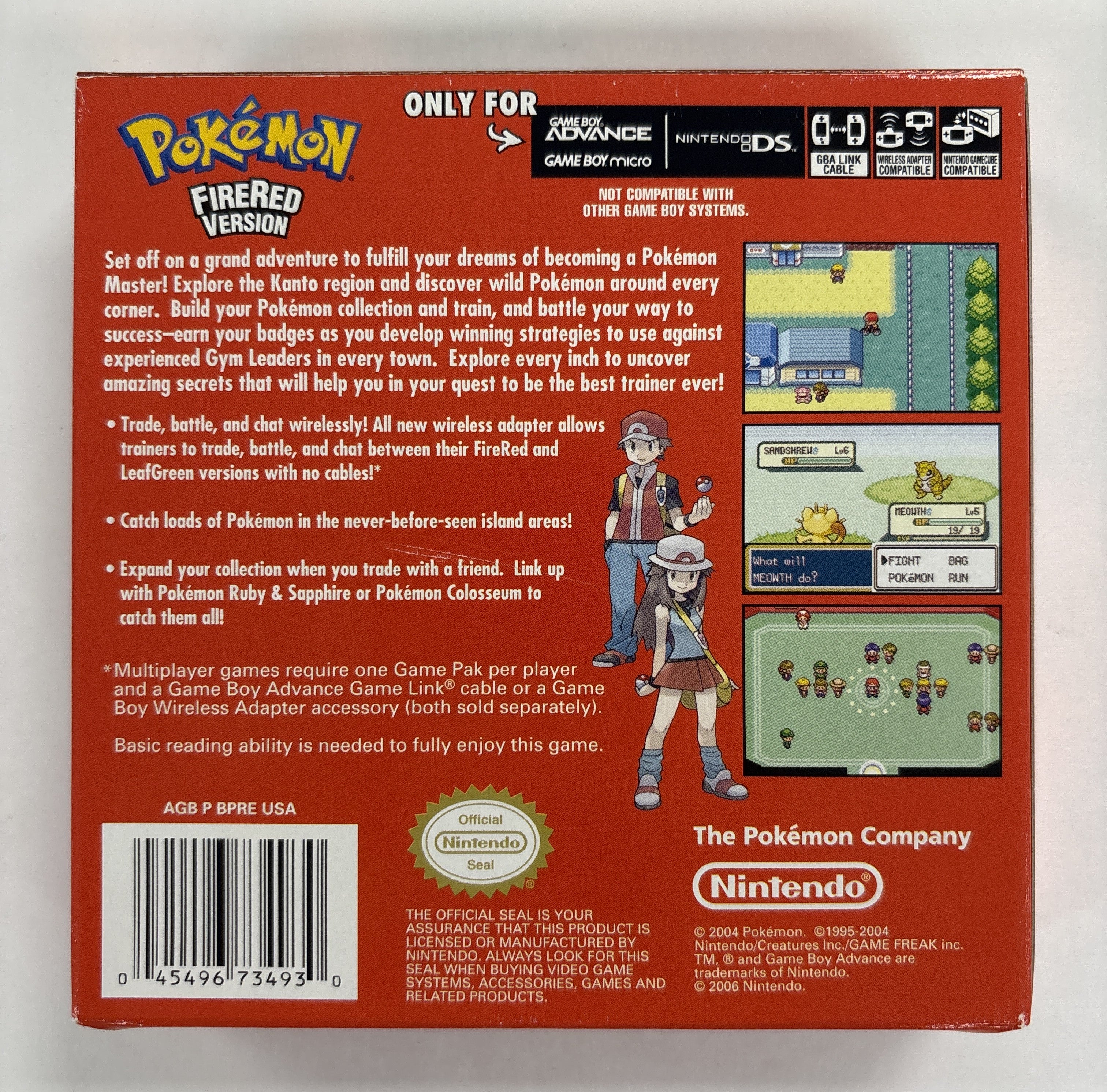 Pokemon FireRed Version Game Boy Advance Box Only No Manuals or Game