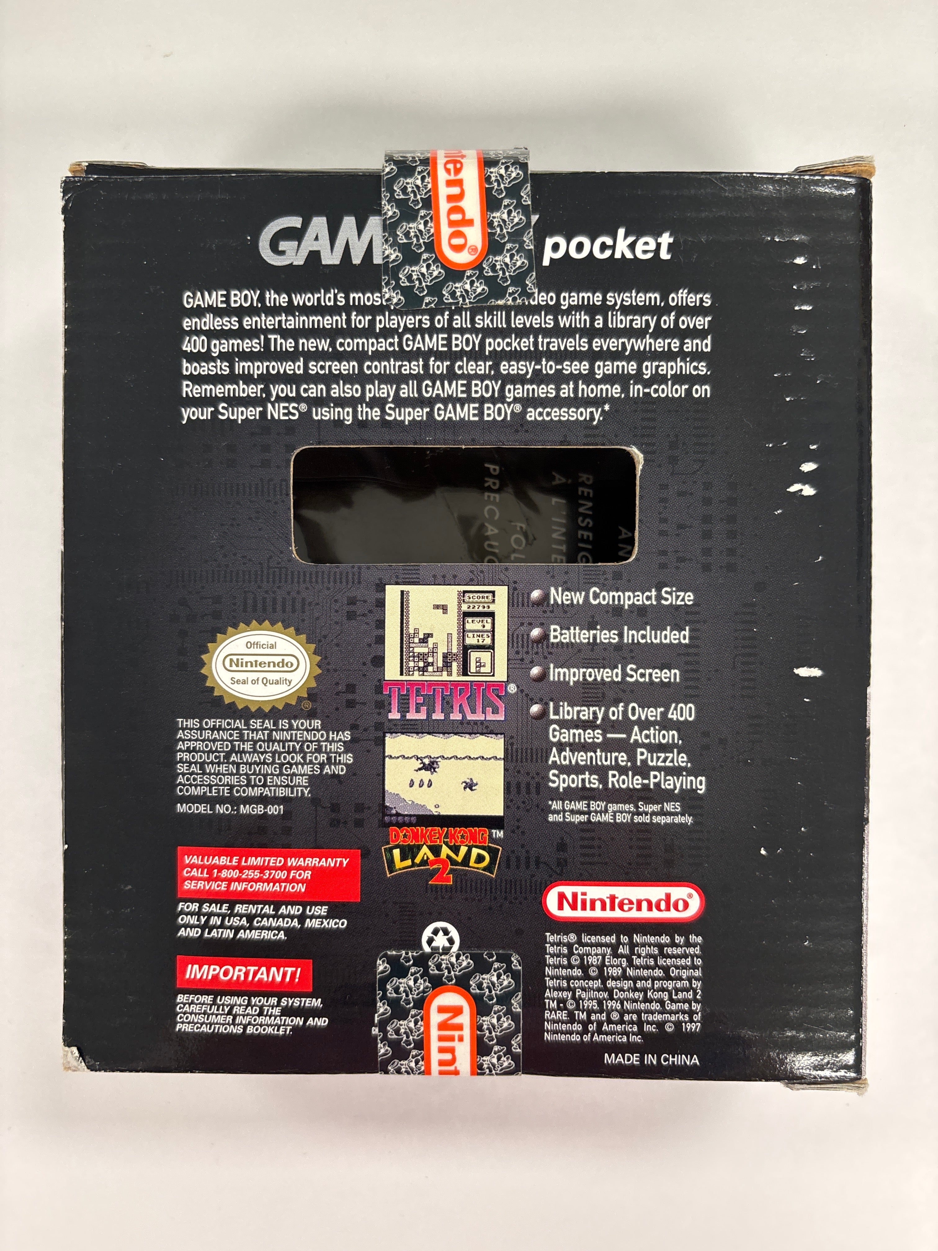 Nintendo Game Boy Pocket Silver Box Only No Handheld