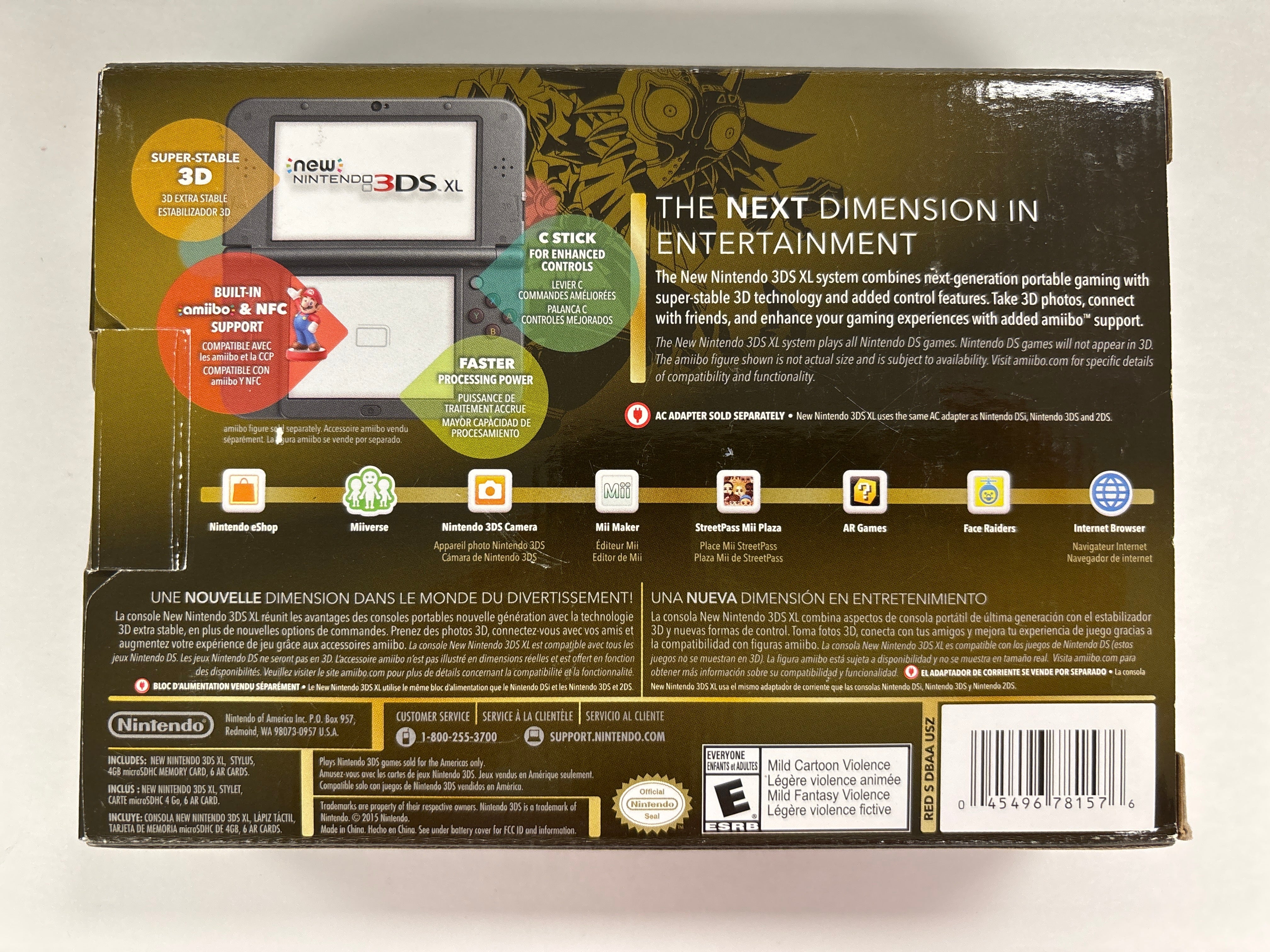 New Nintendo 3DS XL Majora's Mask Edition Box Only No Handheld