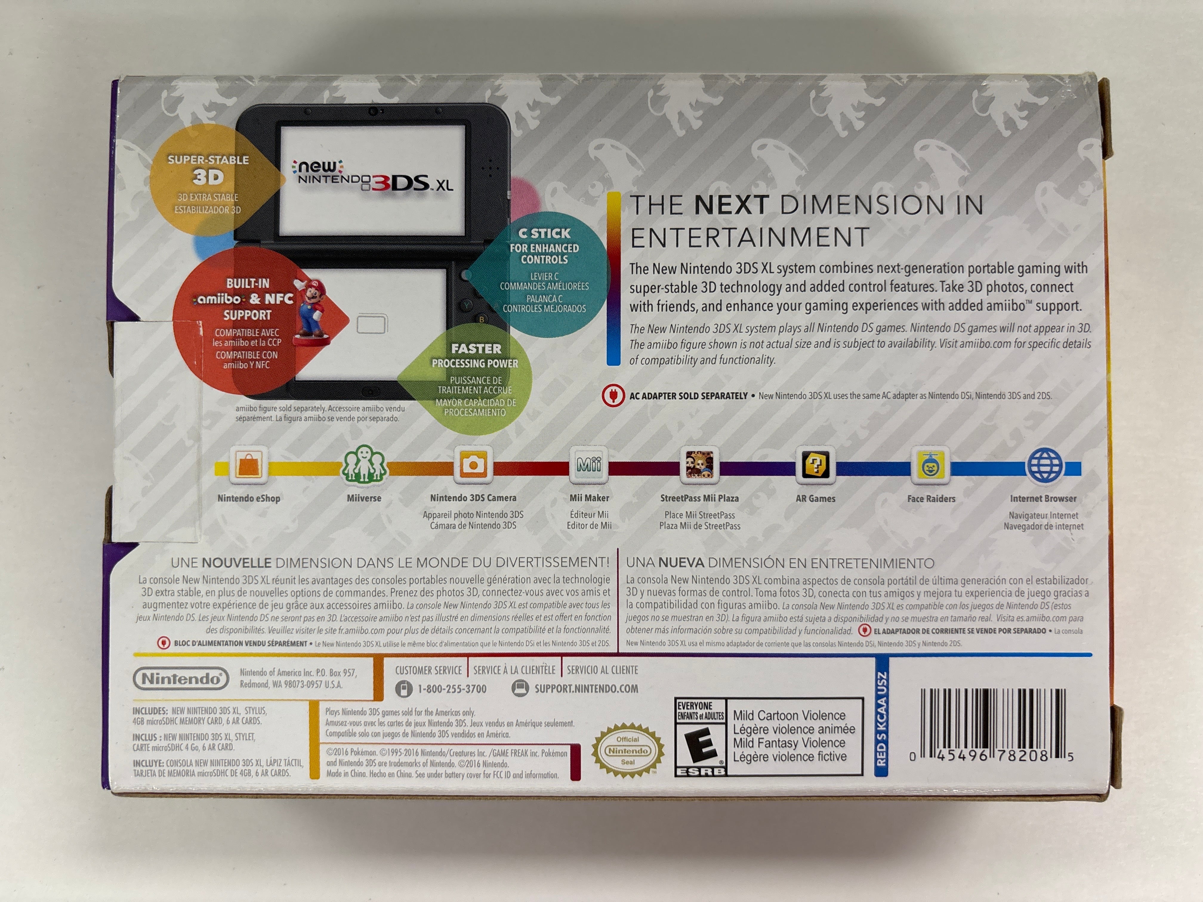 New Nintendo 3DS XL Solgaleo Lunala Black Edition Pokemon Box Only No Handheld