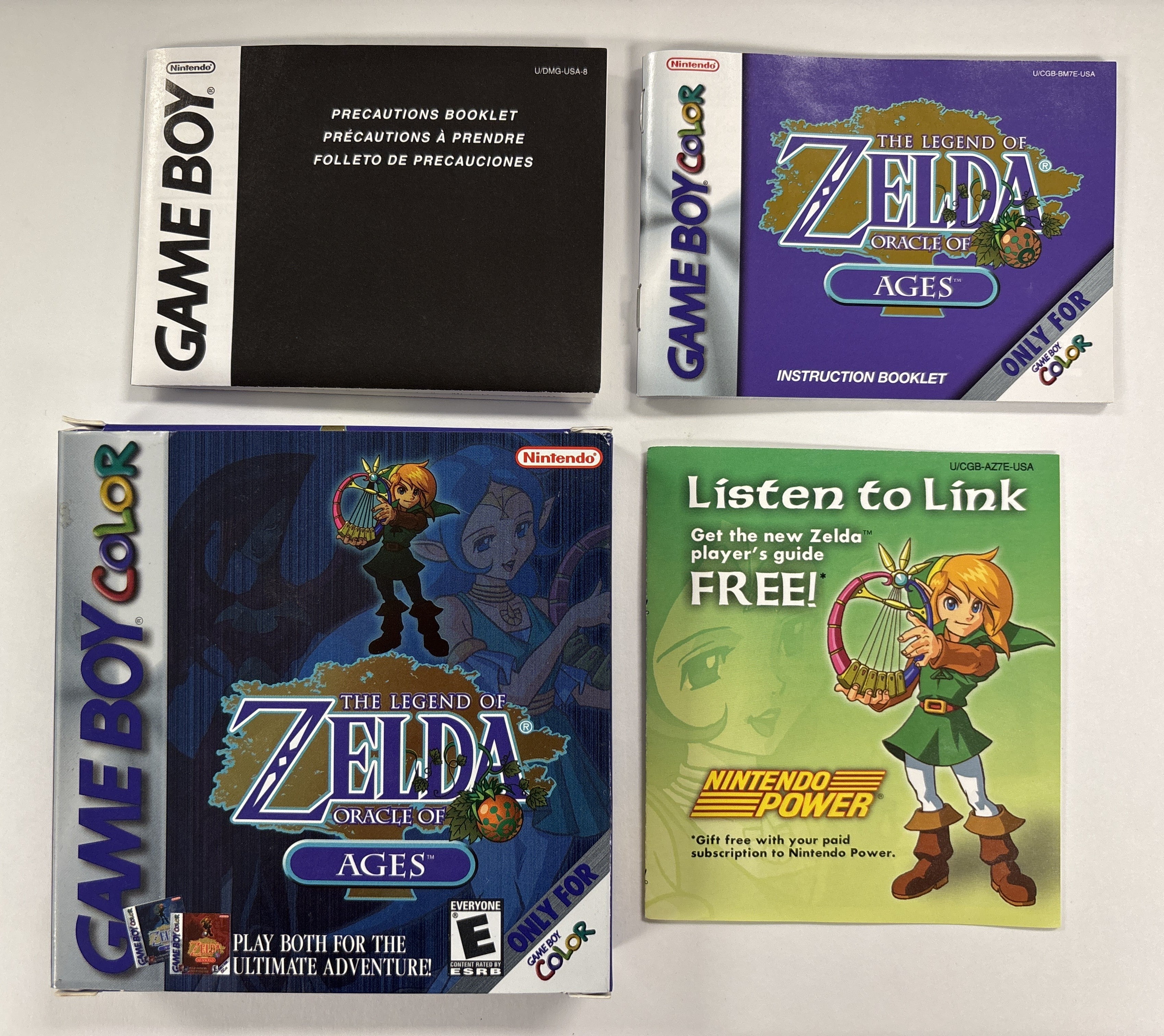 The Legend of Zelda: Oracle of Ages - Nintendo Game Boy Color Box & Manuals Only No Game