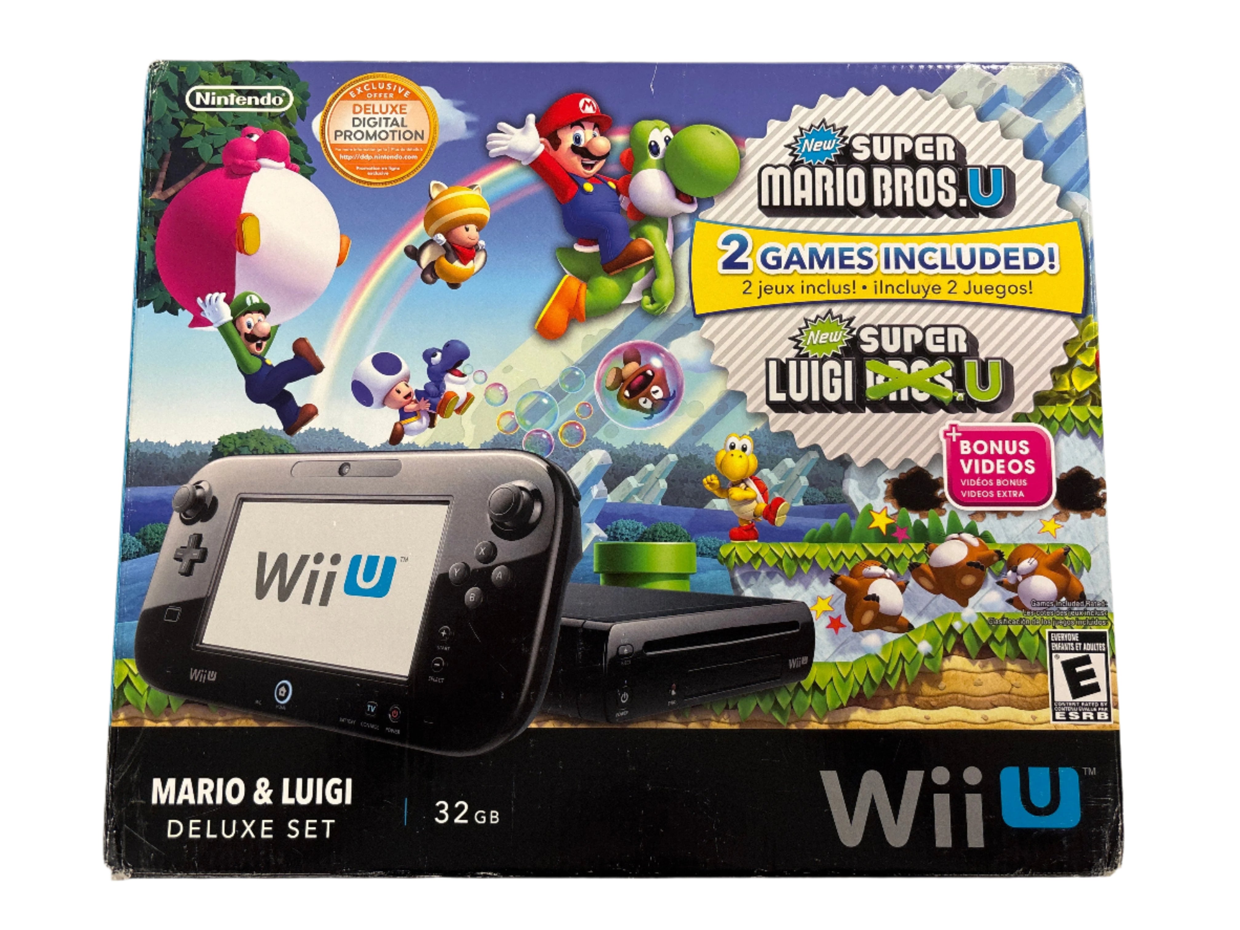 Mario & Luigi Deluxe Set - Wii U Box & Inserts Only No Console