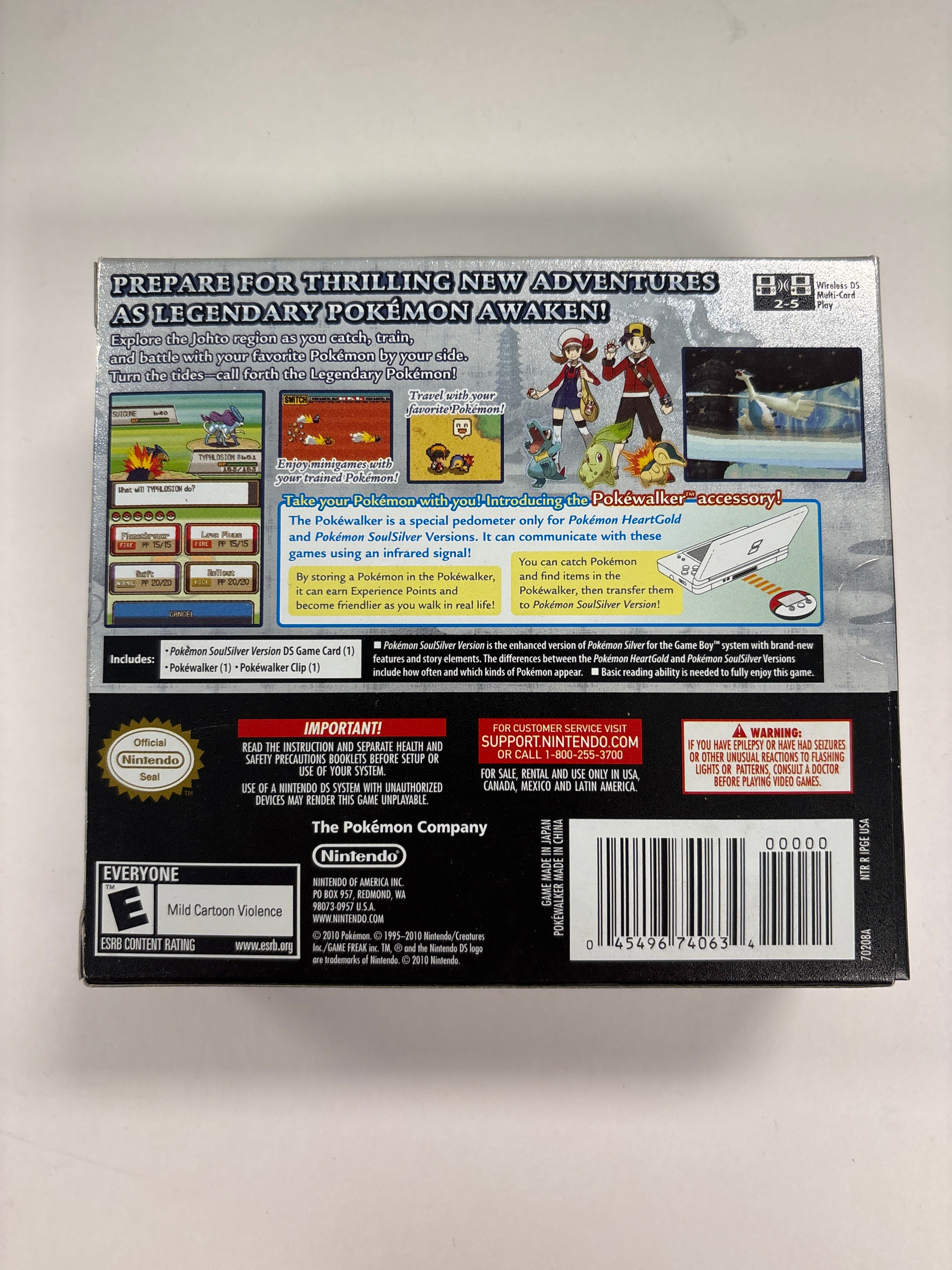 Pokemon SoulSilver Version - Nintendo DS PokeWalker, Box, Case, and Manuals Only No Game