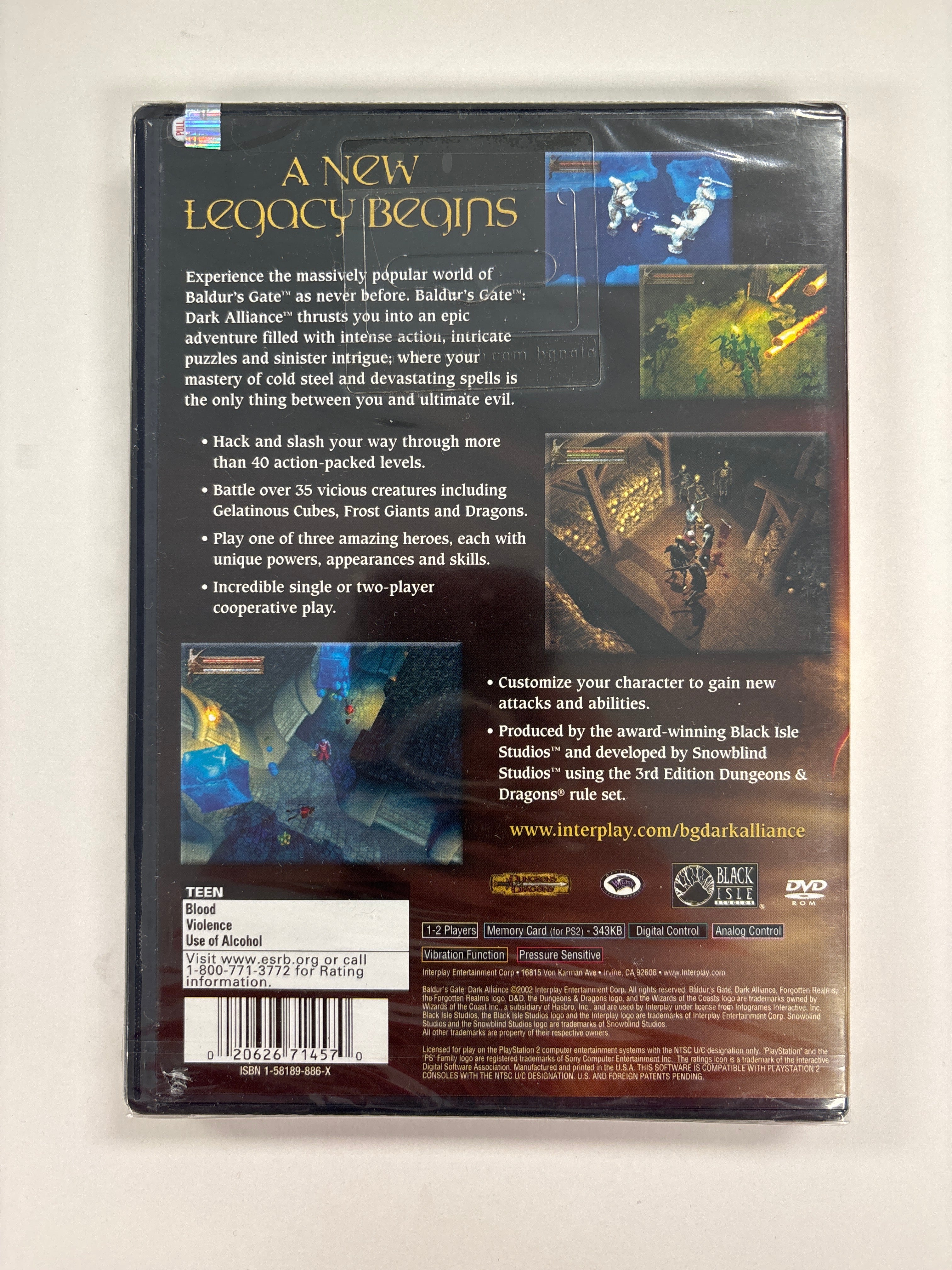Baldur's Gate: Dark Alliance - PlayStation 2 Brand New & Factory Sealed
