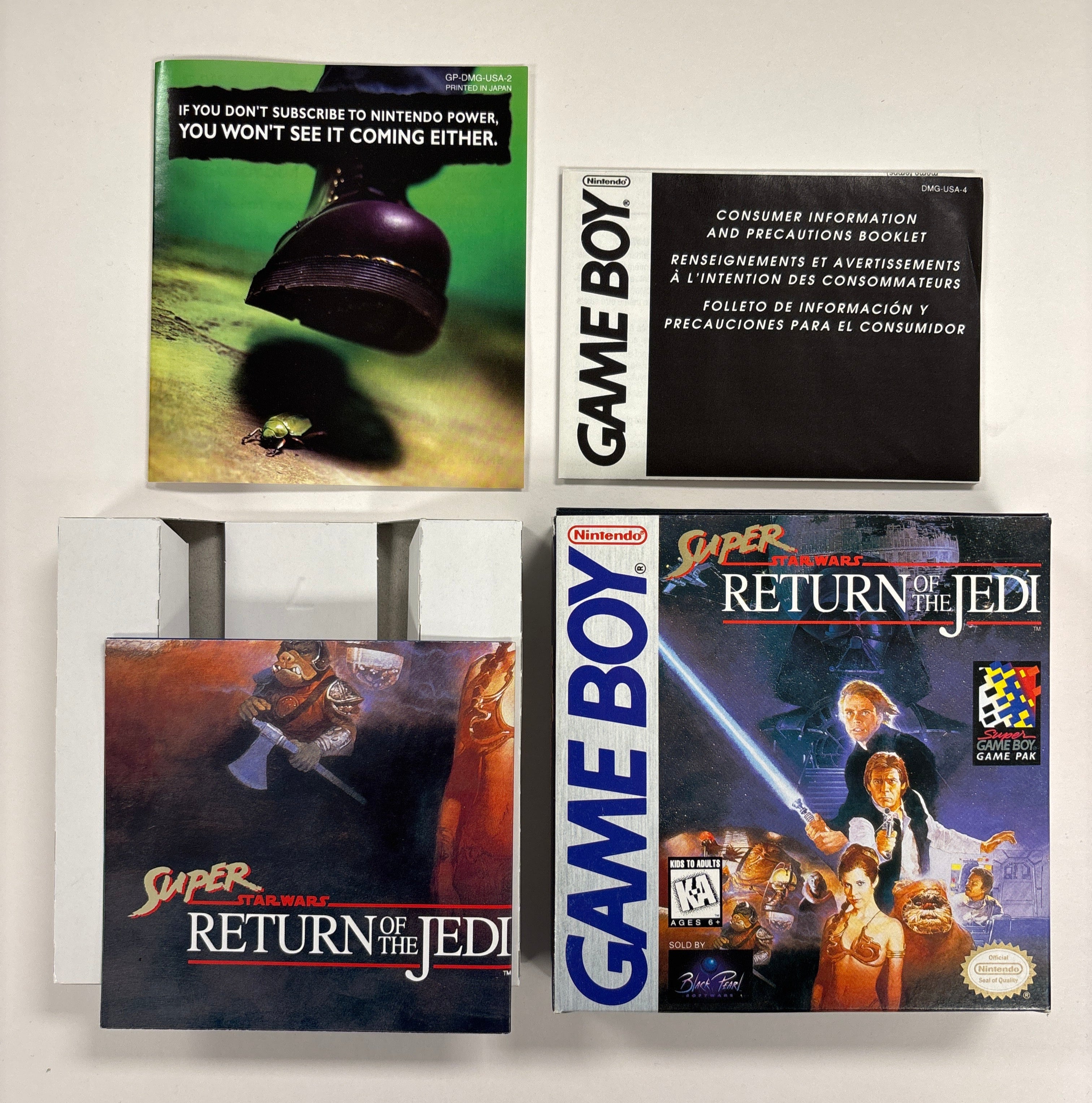 Super Star Wars: Return of the Jedi - Game Boy Box & Inserts Only No Game or Manual