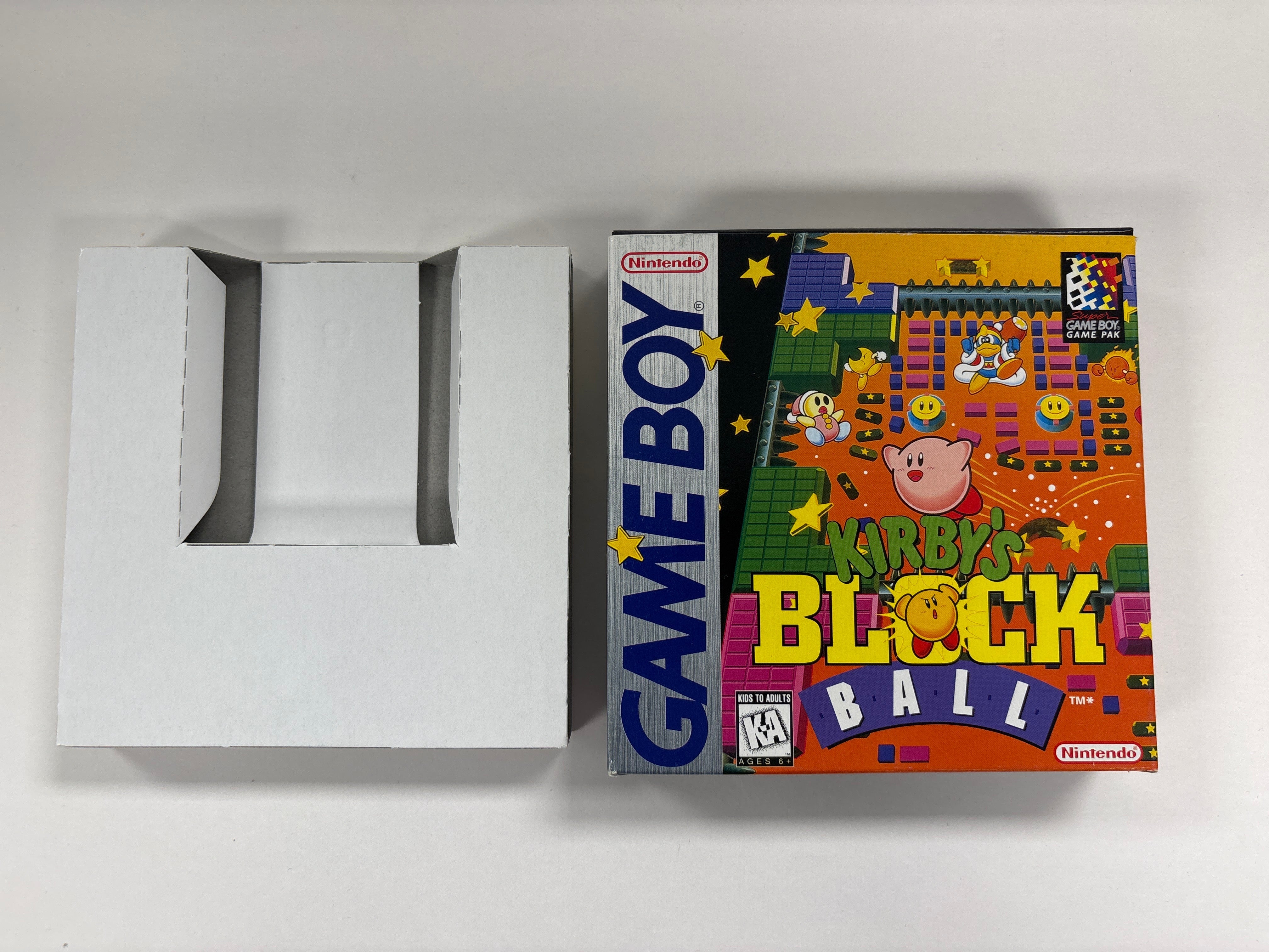 Kirby's Block Ball - Game Boy Box & Cardboard Insert Only No Game or Manuals