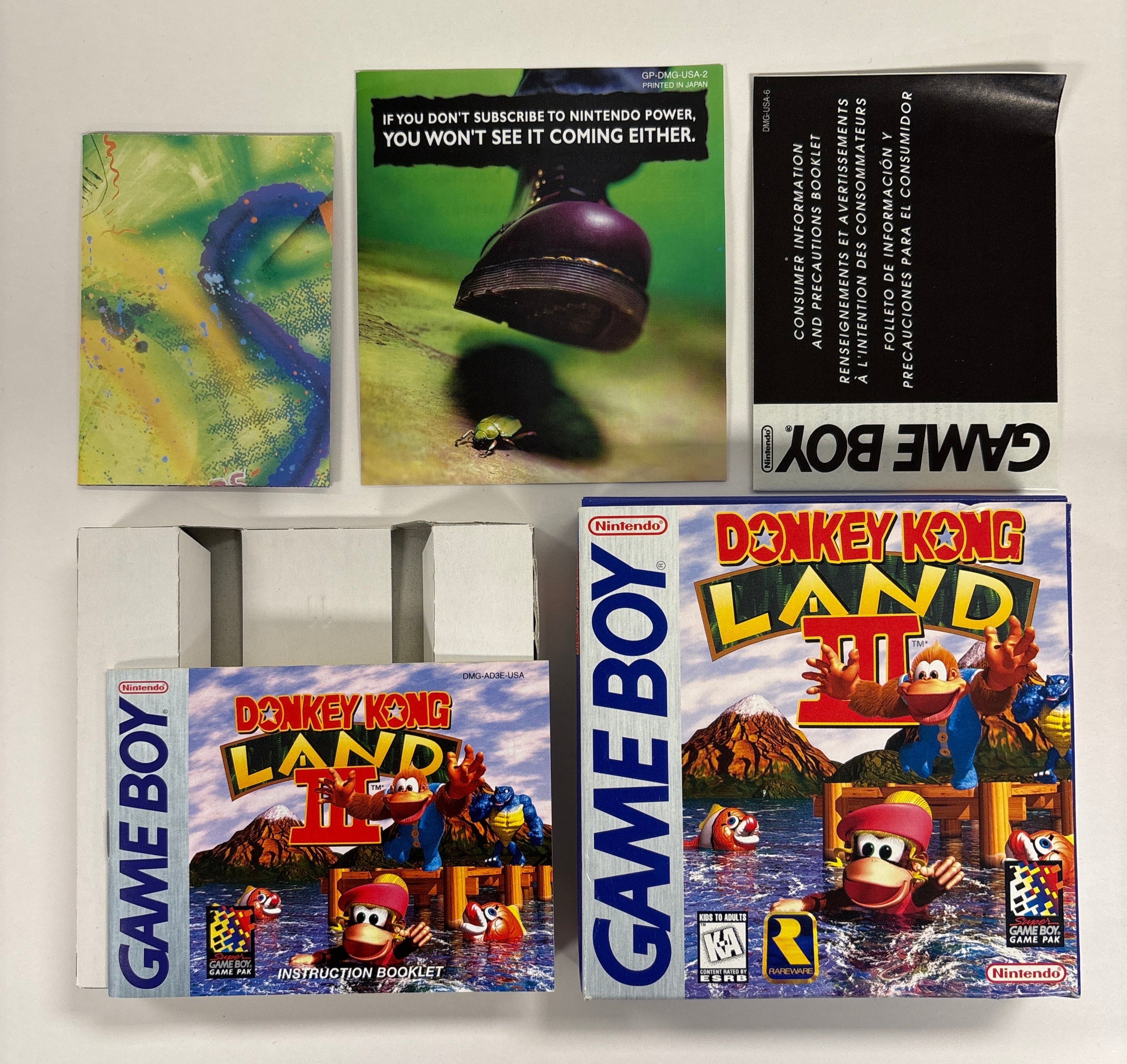 Donkey Kong Land III - Game Boy Box & Manuals Only No Game