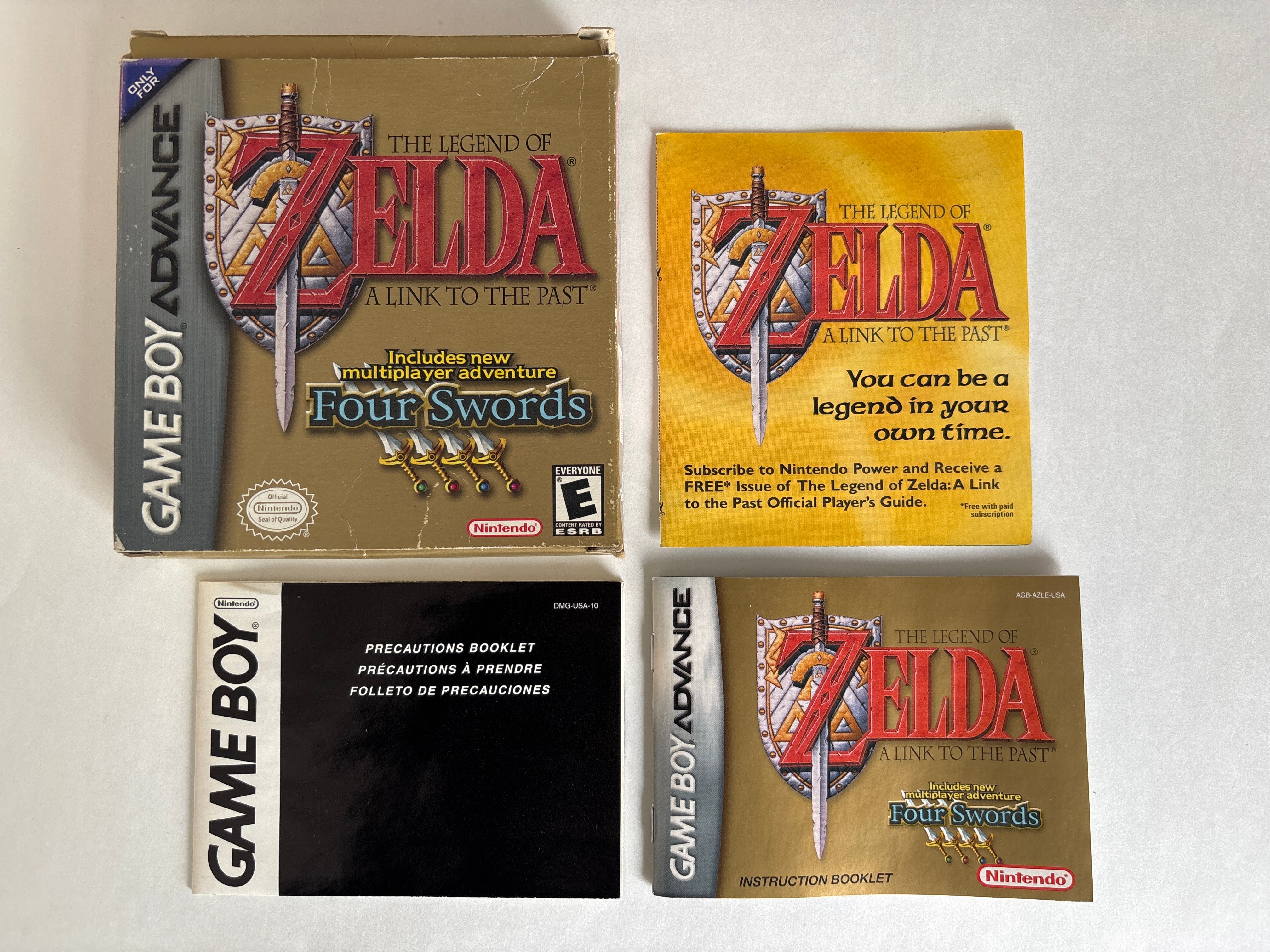 The Legend of Zelda: A Link to the Past Four Swords - Nintendo Game Boy Advance Box & Manuals Only No Game