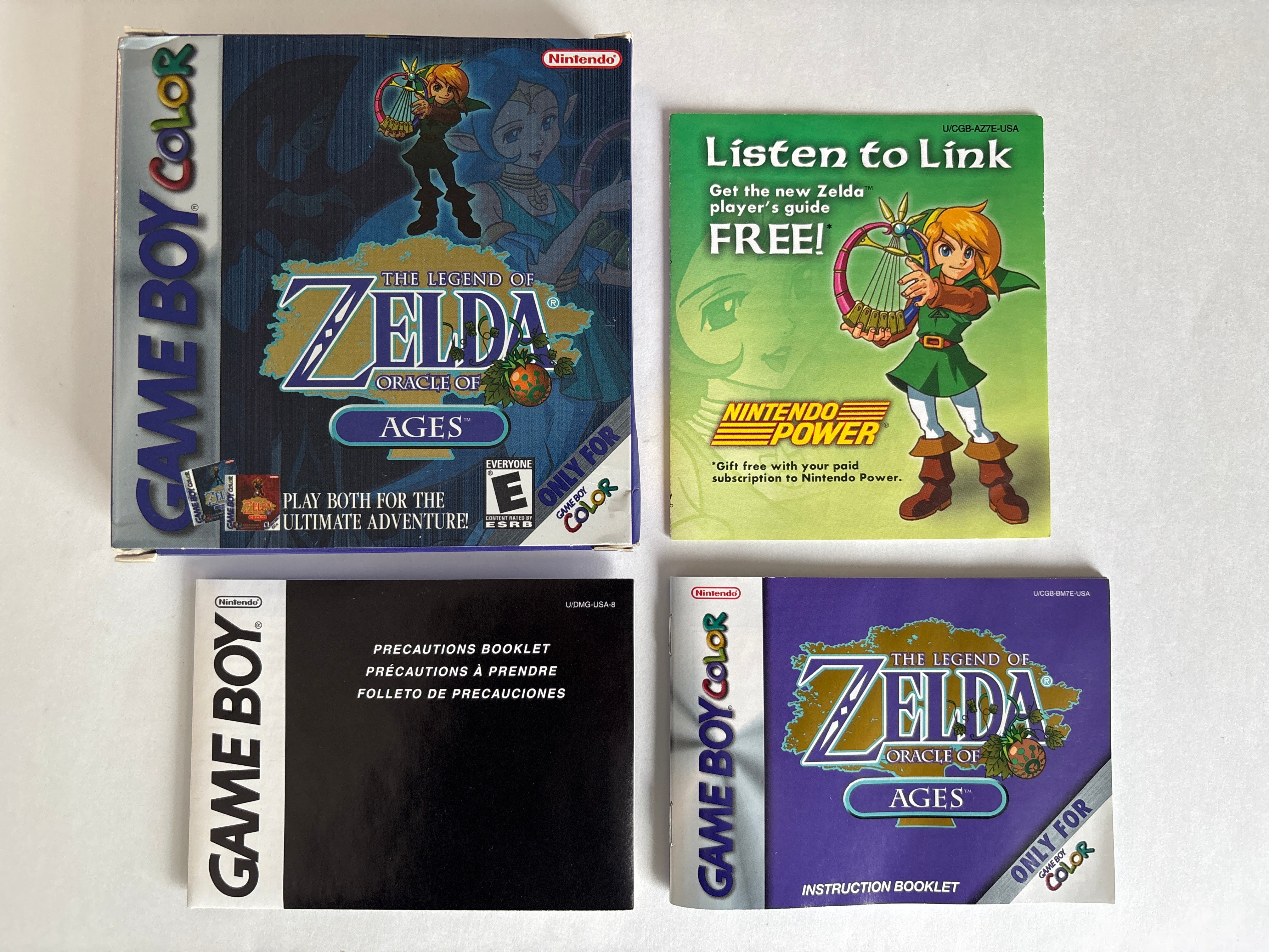 The Legend of Zelda: Oracle of Ages - Nintendo Game Boy Color Box & Manuals Only No Game