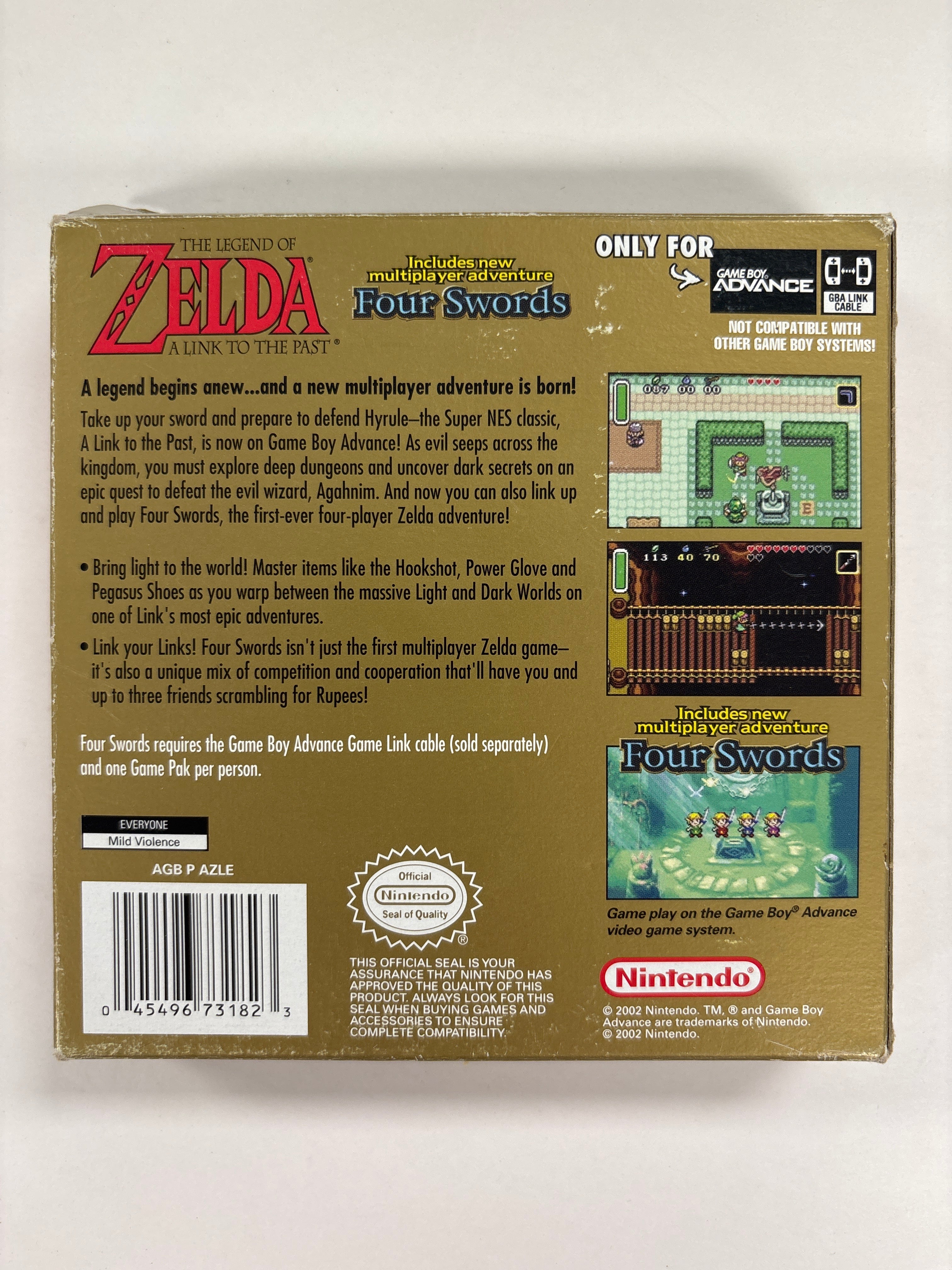 The Legend of Zelda: A Link to the Past & Four Swords - Game Boy Advance Box & Manuals Only No Game