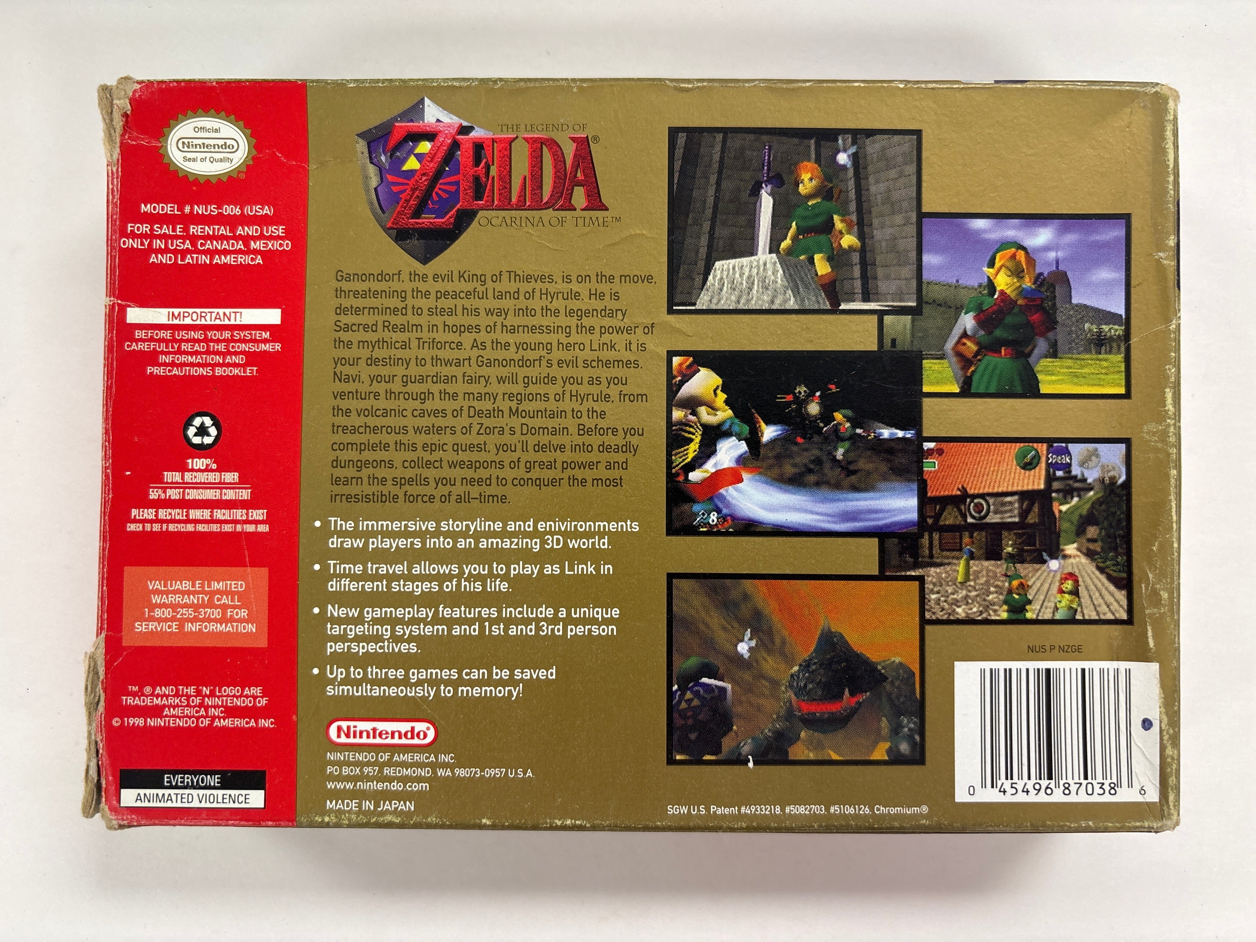 The Legend of Zelda: Ocarina of Time Collector's Edition - Nintendo 64 N64 Box & Manuals Only No Game