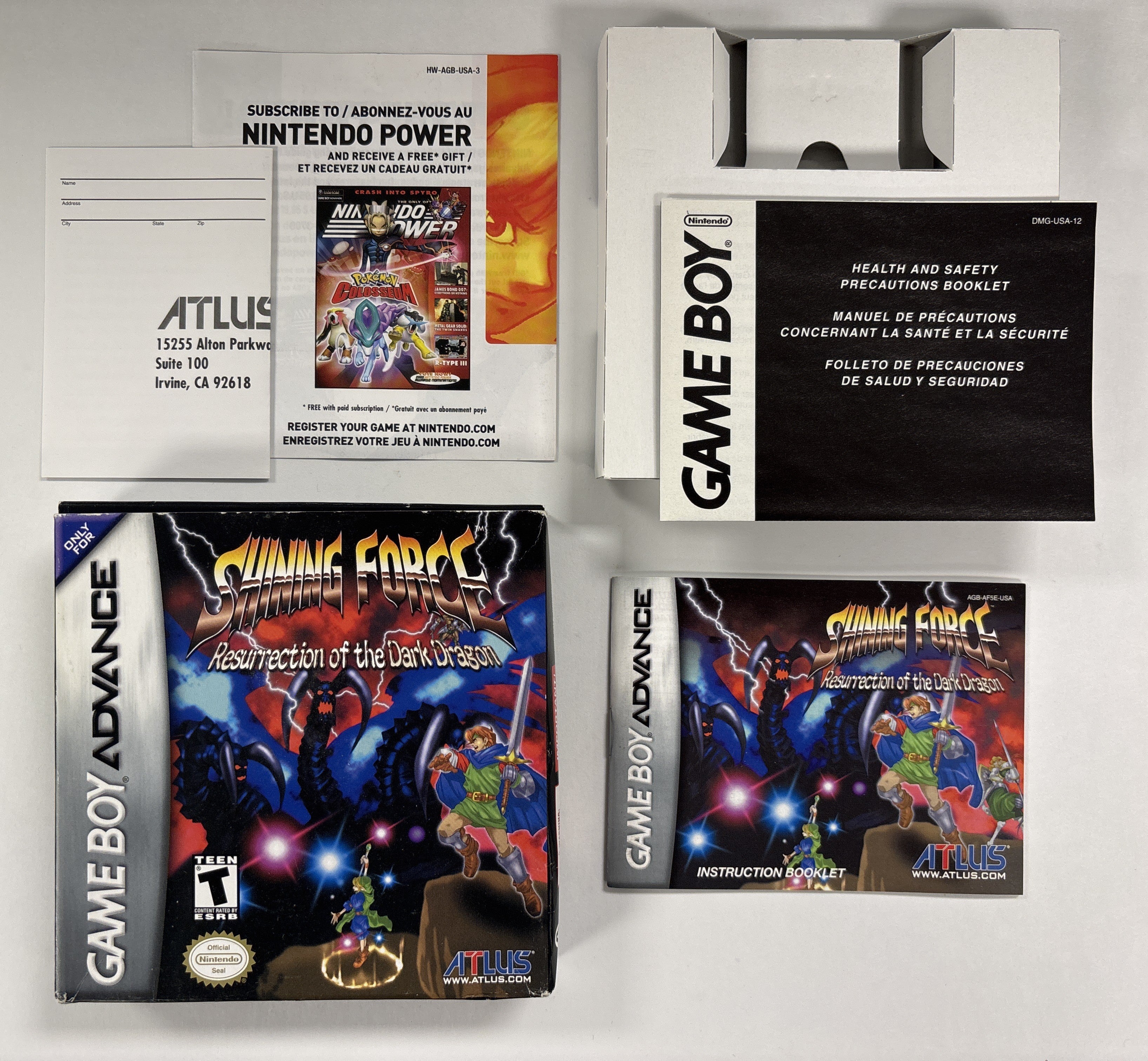 Shining Force: Resurrection of the Dark Dragon - Nintendo Game Boy Advance Box & Manuals Only NO GAME