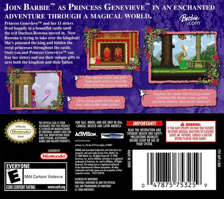 Barbie: 12 Dancing Princesses DS - Video Game - Used - CaveGamers - Image 2