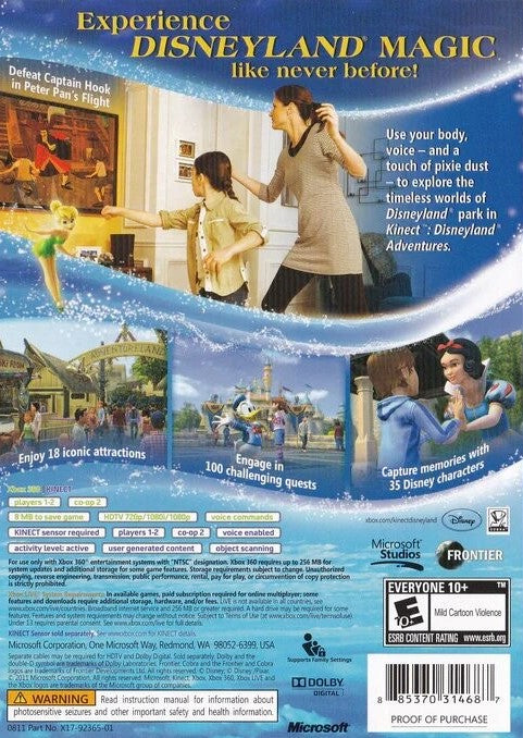 Kinect Disneyland Adventures Xbox 360 - Video Game - Used - CaveGamers - Image 2