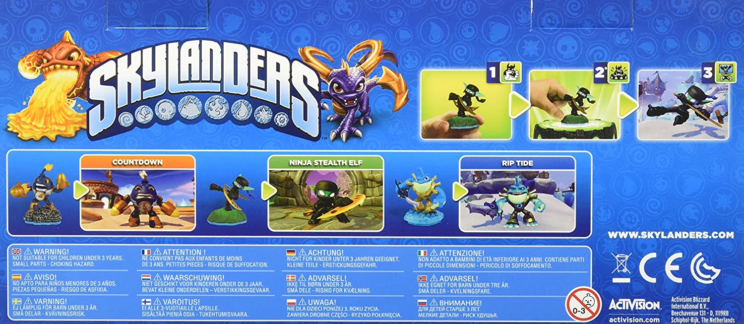 Skylanders Imaginators Classic Triple Pack - Countdown, Stealth Elf and Rip Tide Xbox One - Video Game Accessory - New - CaveGamers - Image 2