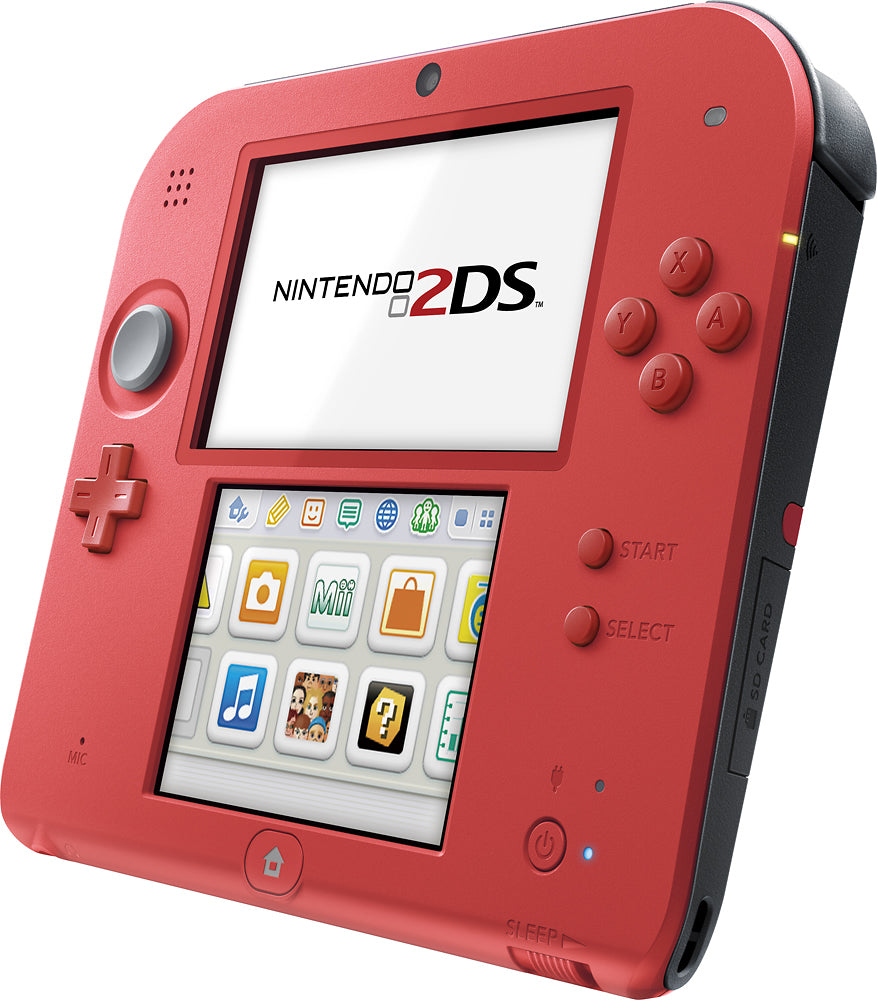 Nintendo 2DS - Crimson Red 3DS - Video Game System - Used - CaveGamers - Image 2