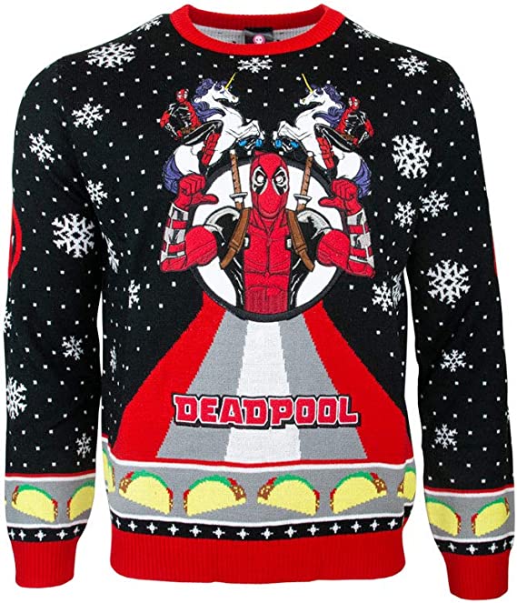 Marvel Deadpool Unicorn Jumper / Ugly Christmas Sweater - 2XS