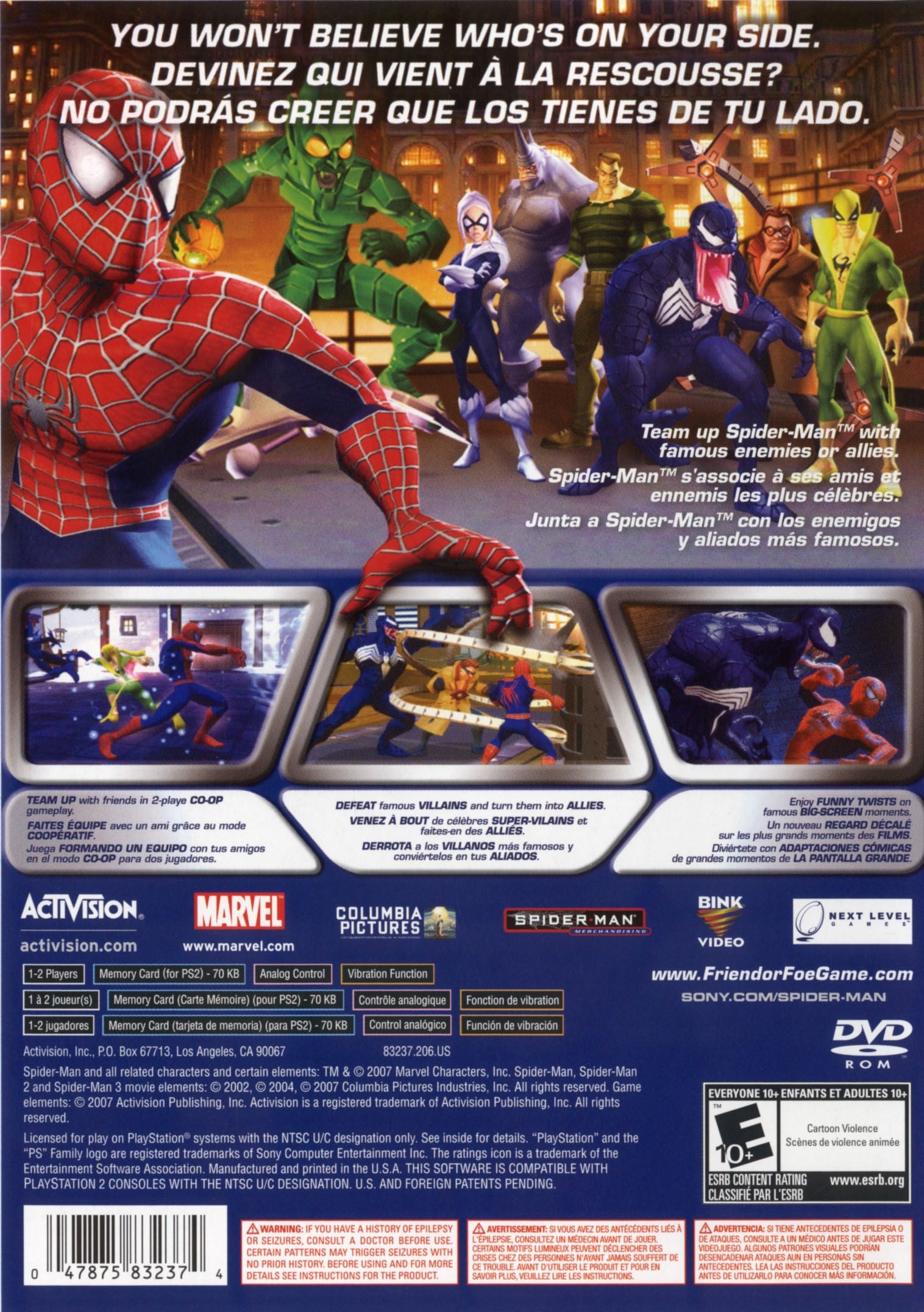 Spider-Man: Friend or Foe PS2 - Video Game - Used - CaveGamers - Image 2