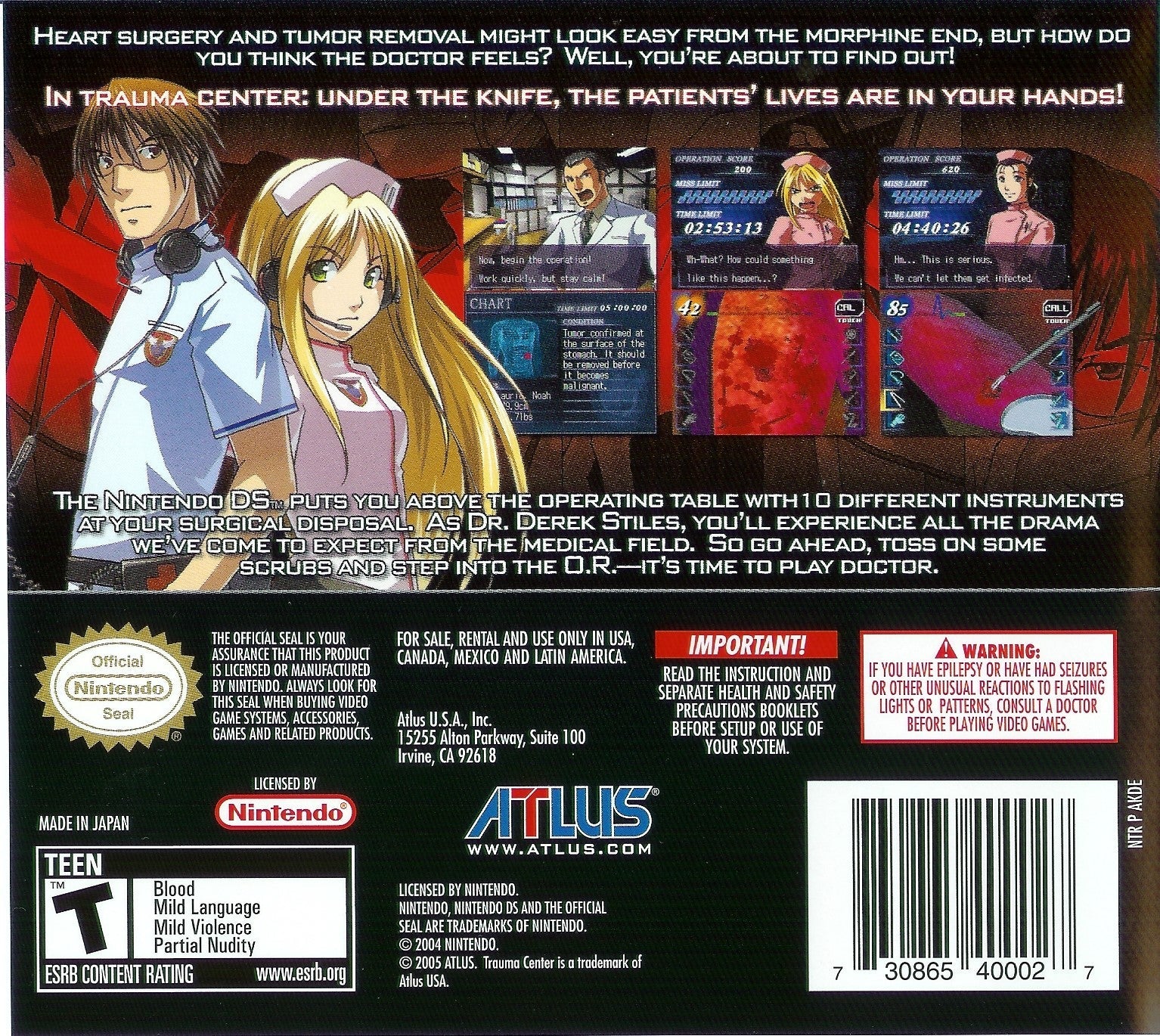 Trauma Center: Under the Knife