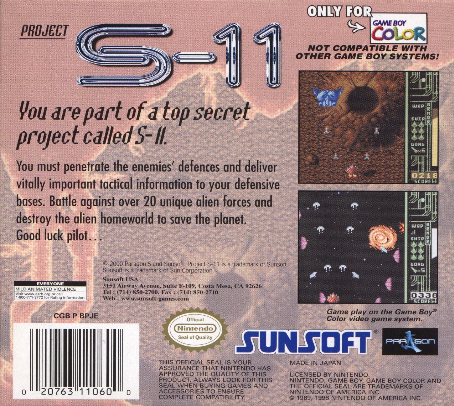 Project S-11 Game Boy Color - Video Game - Used - CaveGamers - Image 2