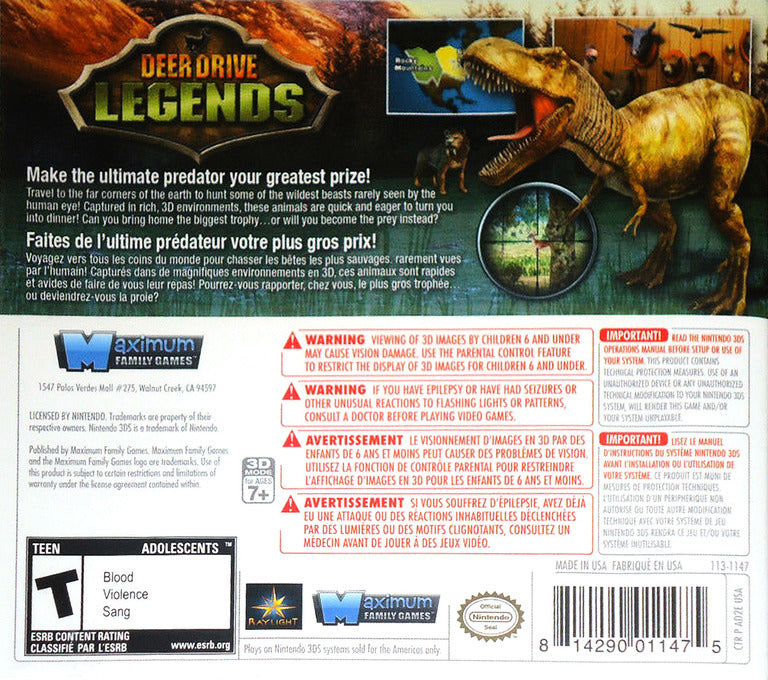 Deer Drive Legends 3DS - Video Game - Used - CaveGamers - Image 2
