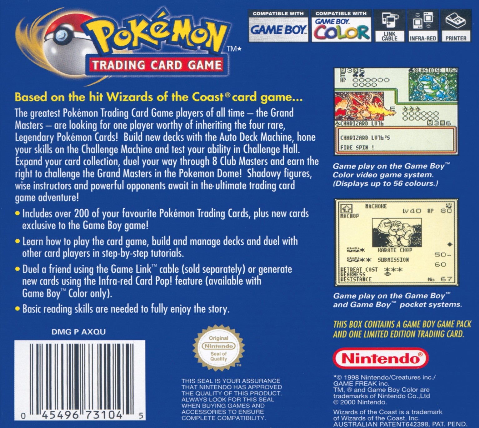 Pokemon Trading Card Game Game Boy Color - Video Game - Used - CaveGamers - Image 2