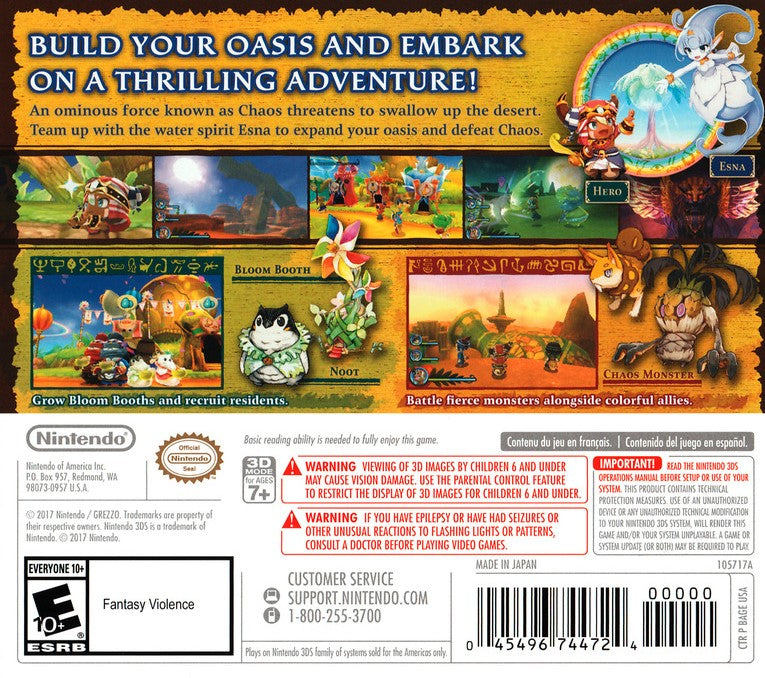 Ever Oasis 3DS - Video Game - Used - CaveGamers - Image 2