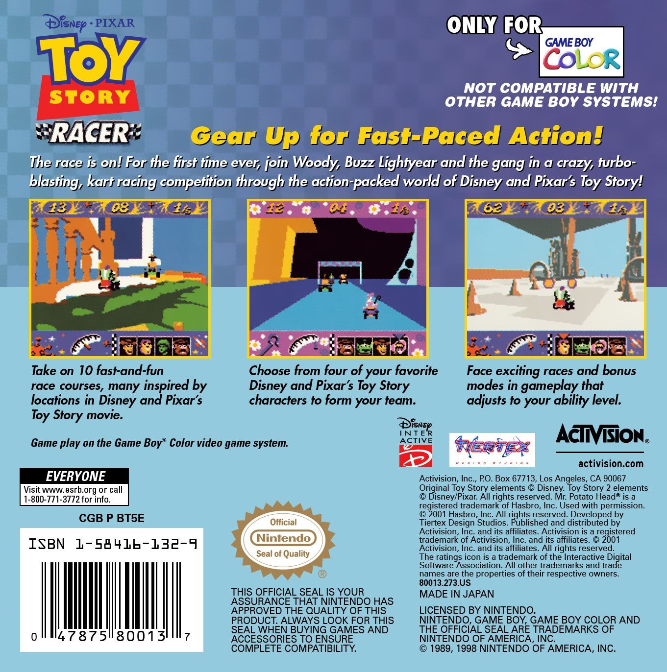 Toy Story Racer Game Boy Color - Video Game - Used - CaveGamers - Image 2